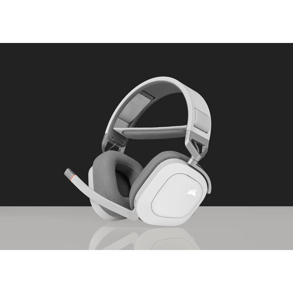 Corsair HS80 RGB Wireless Gaming Headset with Dolby Atmos - Low Latency, Omnidirectional Mic, 20H Battery, PS5/PS4 Compatible (White) - Perfect for Competitive Gaming & Immersive Movie Nights
