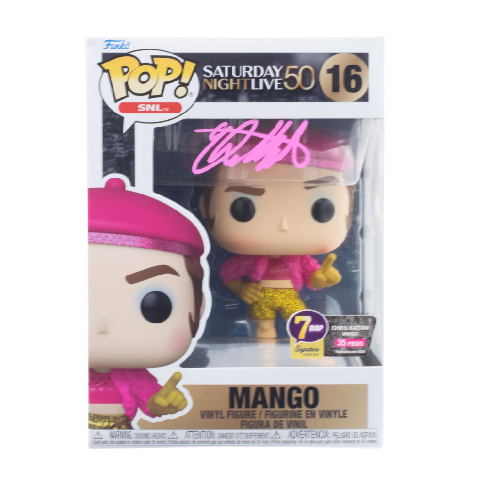 Chris Kattan Autographed Pop Vinyl Figure - Limited Edition Mango SNL Collectible (16/35) - Perfect for Pop Culture Fans & Saturday Night Live Memorabilia Collectors