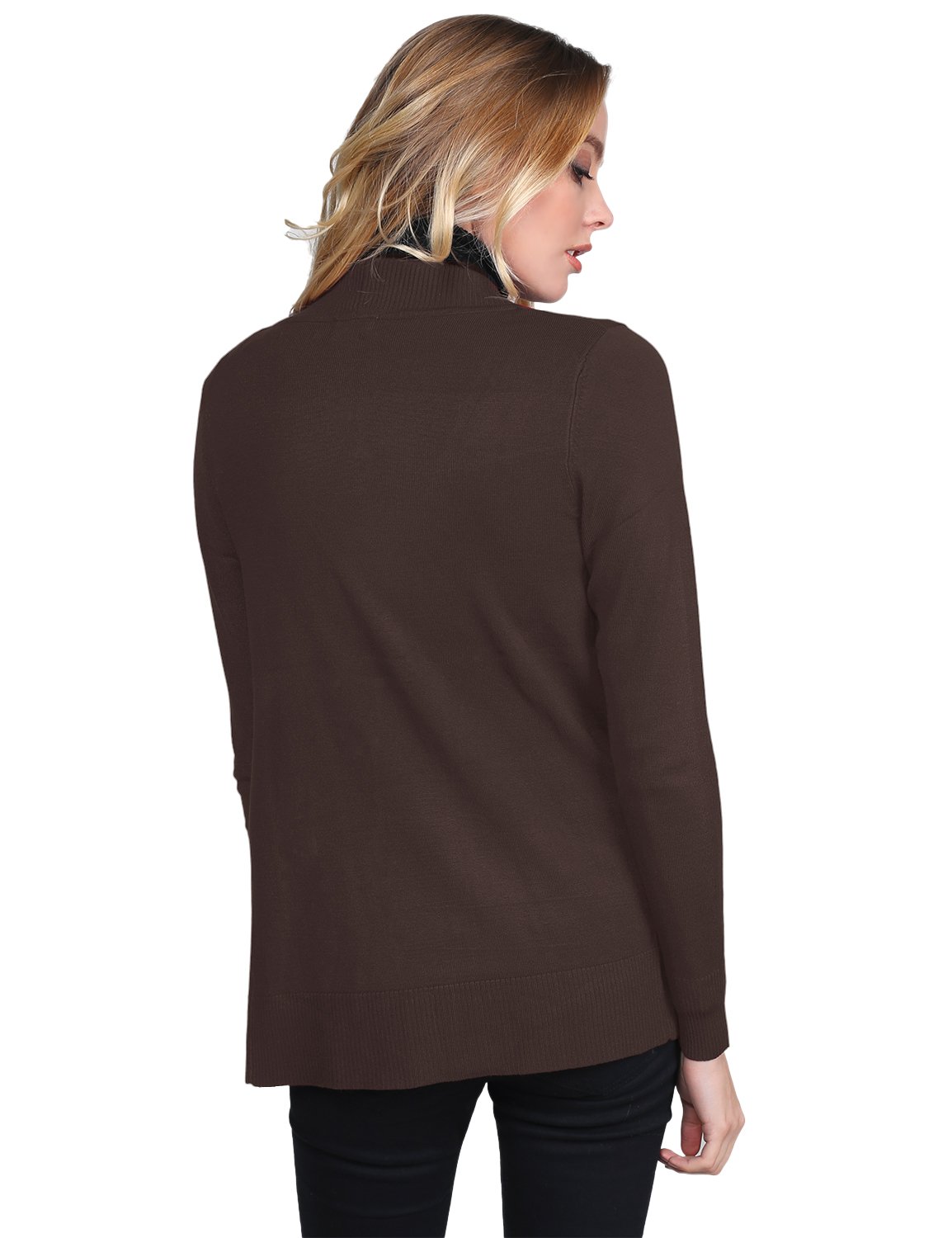 Women's Soft Stretch Open Front Knit Cardigan - Lightweight Comfortable Sweater for Casual Wear, Office & Lounge