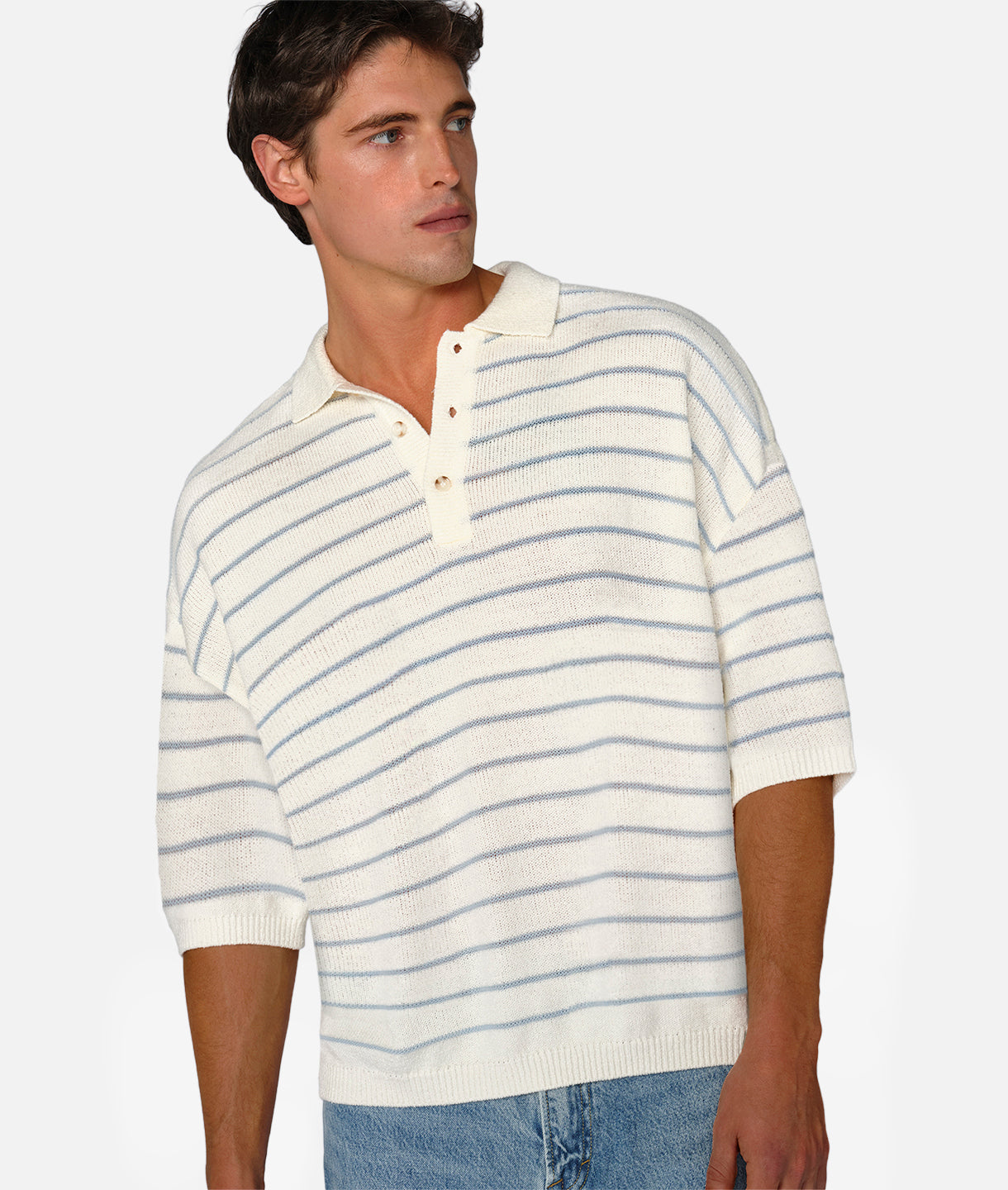 The Casa Polo Light Blue Cream - Stylish and Comfortable Polo Shirt for Men | Perfect for Casual Wear, Office, and Outdoor Activities