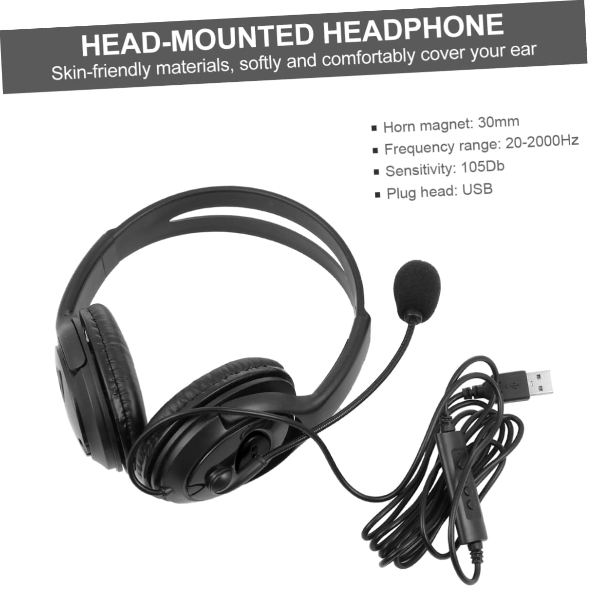 Gadpiparty USB Gaming Headset with Microphone - Noise Cancelling Earbuds for PC, Computer, Laptop - Perfect for Online Gaming, Zoom Meetings & Music Listening