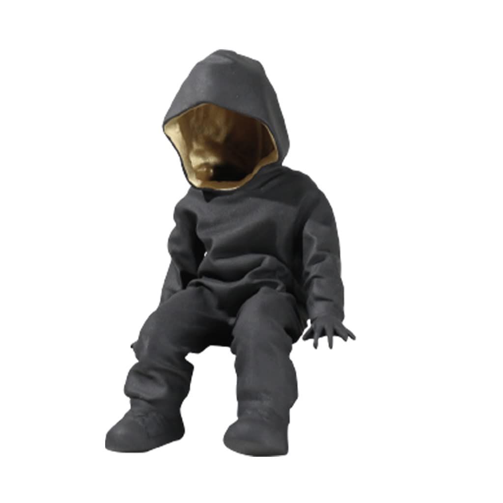 Invisible Man Boy Art Sculpture - Minimalist Luxury Desktop Ornament for Home, Hotel, Living Room & Bedroom Decor (Black, Style B) - Perfect for Modern & Contemporary Interior Design