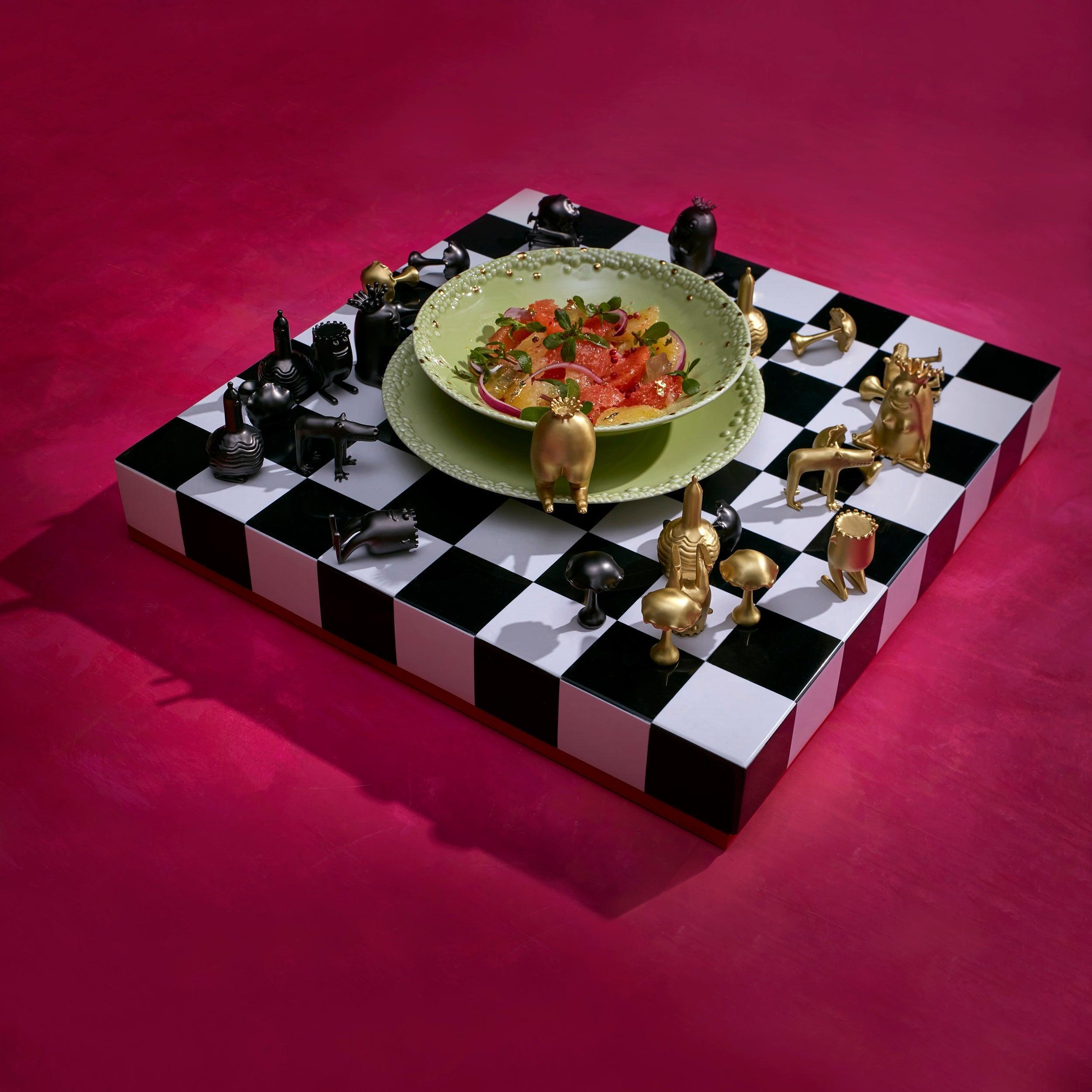 Premium Haas Chess Set - Handcrafted Wooden Chess Board with 32 Staunton Pieces - Perfect for Home, Office, and Tournament Play