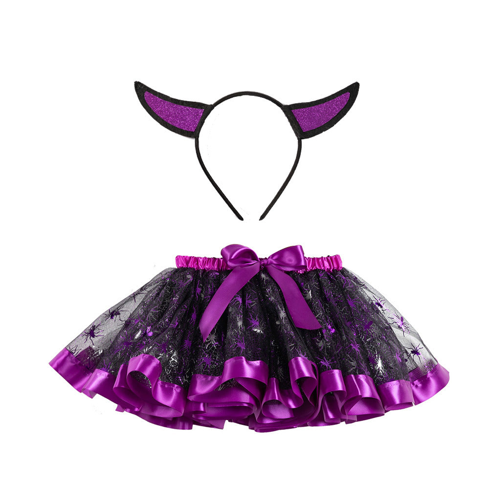 Kids Halloween Skirt - Spooky Costume Dress for Girls & Boys - Perfect for Trick or Treating & Halloween Parties