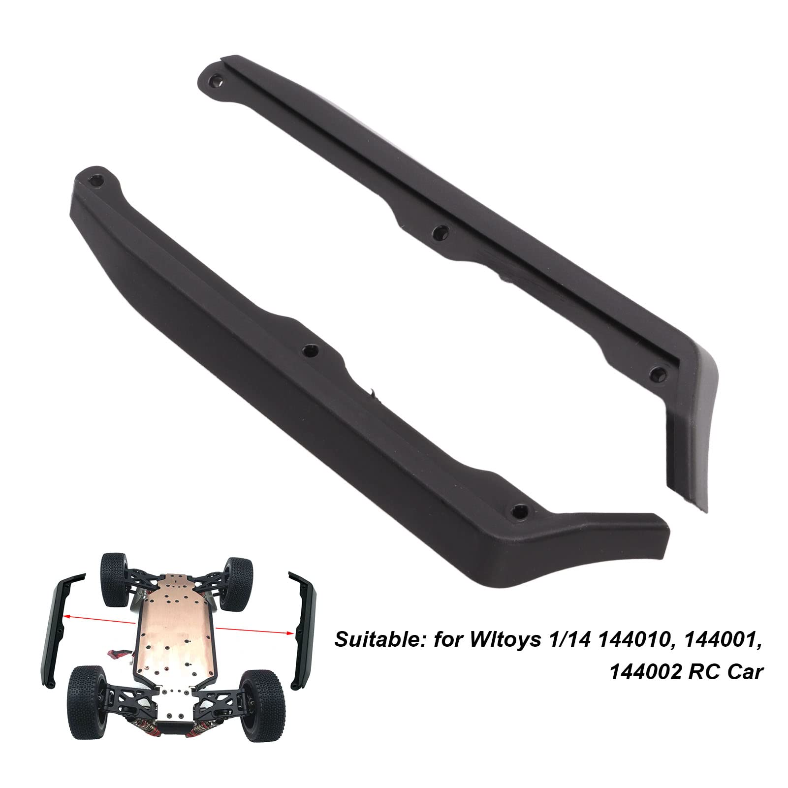 Durable Plastic RC Car Chassis Protector - Bottom Edge Guard for Wltoys 1/14 144010 RC Car | Off-Road Protection & Enhanced Durability for Rough Terrain Driving
