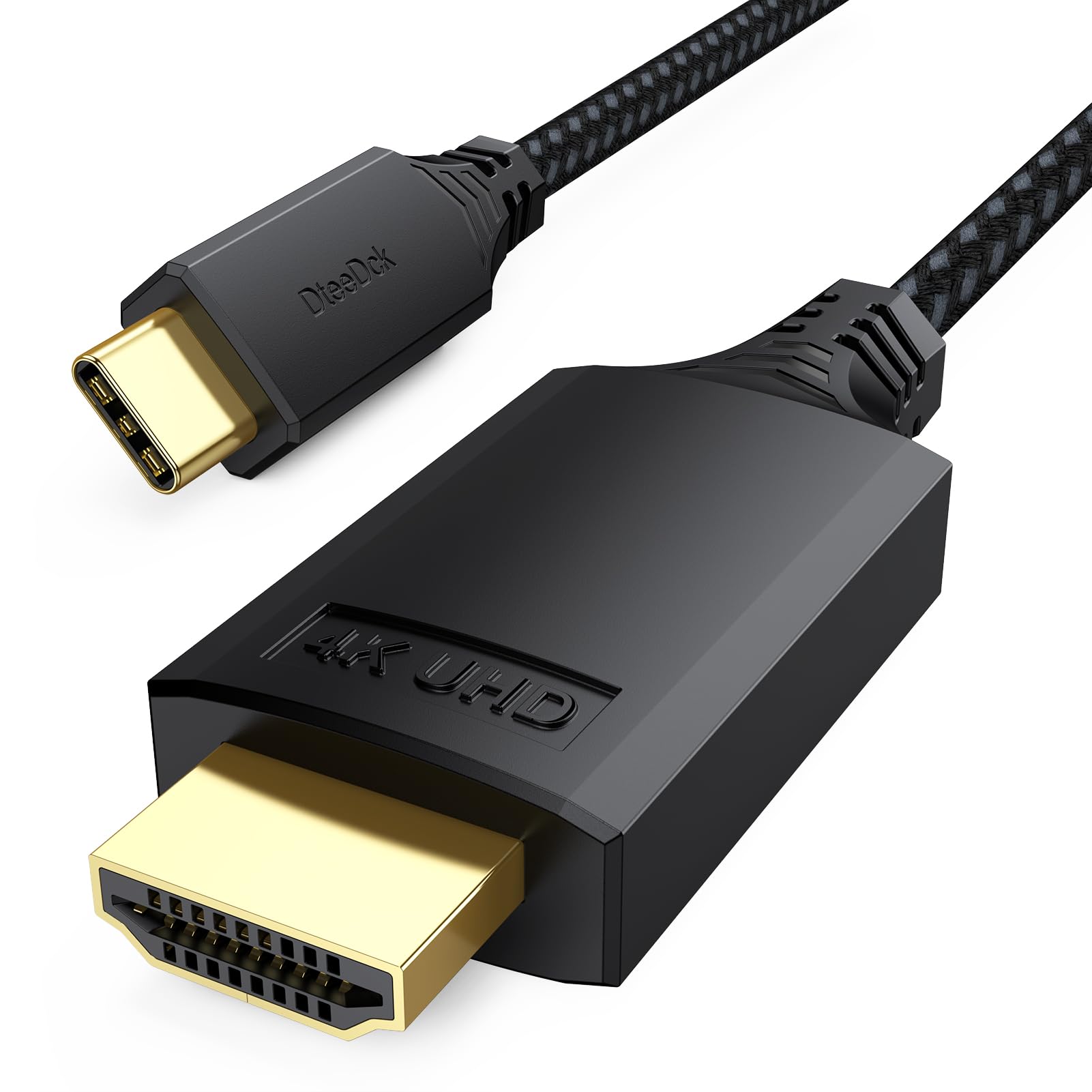 10ft USB C to HDMI Cable 4K@30Hz HDR - Thunderbolt 3/4 Compatible Type-C to HDMI 1.4 Cord with Audio/Video Sync for MacBook Pro, iPad, iPhone 15/16, Galaxy S23/S24 - Perfect for Home Theater, Office Presentations & Gaming Setup