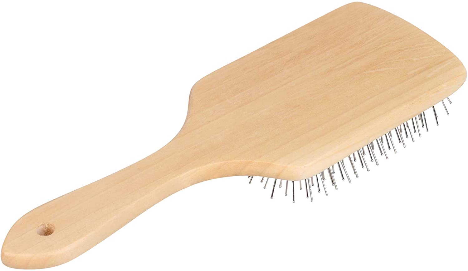 Anti-Bacterial Bamboo Wooden Hair Brush for Men & Women - Detangling Comb for Smooth Styling - Perfect for Daily Hair Care, Travel & Salon Use
