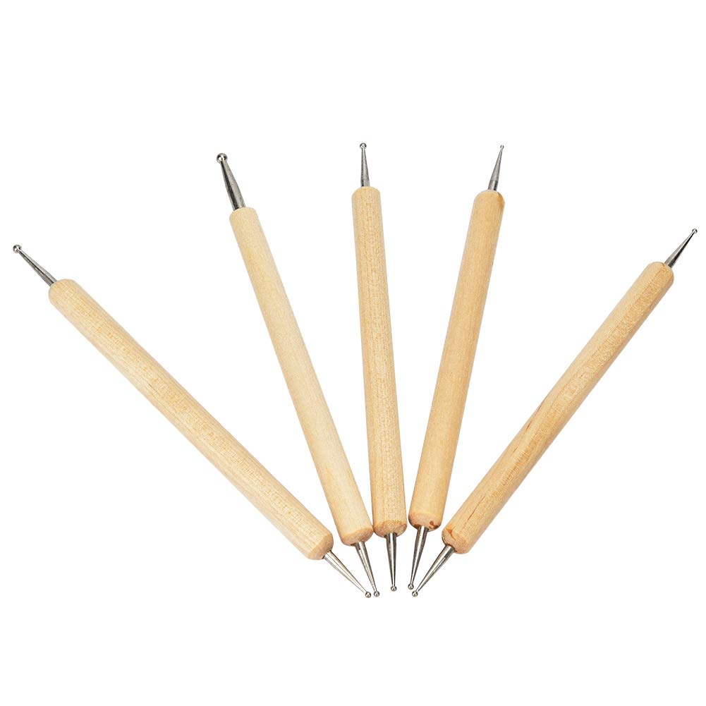 8-Piece Leather Carving Tool Kit - DIY Leather Craft Stylus, Embossing Spoon, Modeling & Point Drill Pen Set for Leatherworking, Perfect for Leather Carving, Stamping & Embossing Projects | Ideal for DIY Leather Crafts, Bookbinding & Leather Repair
