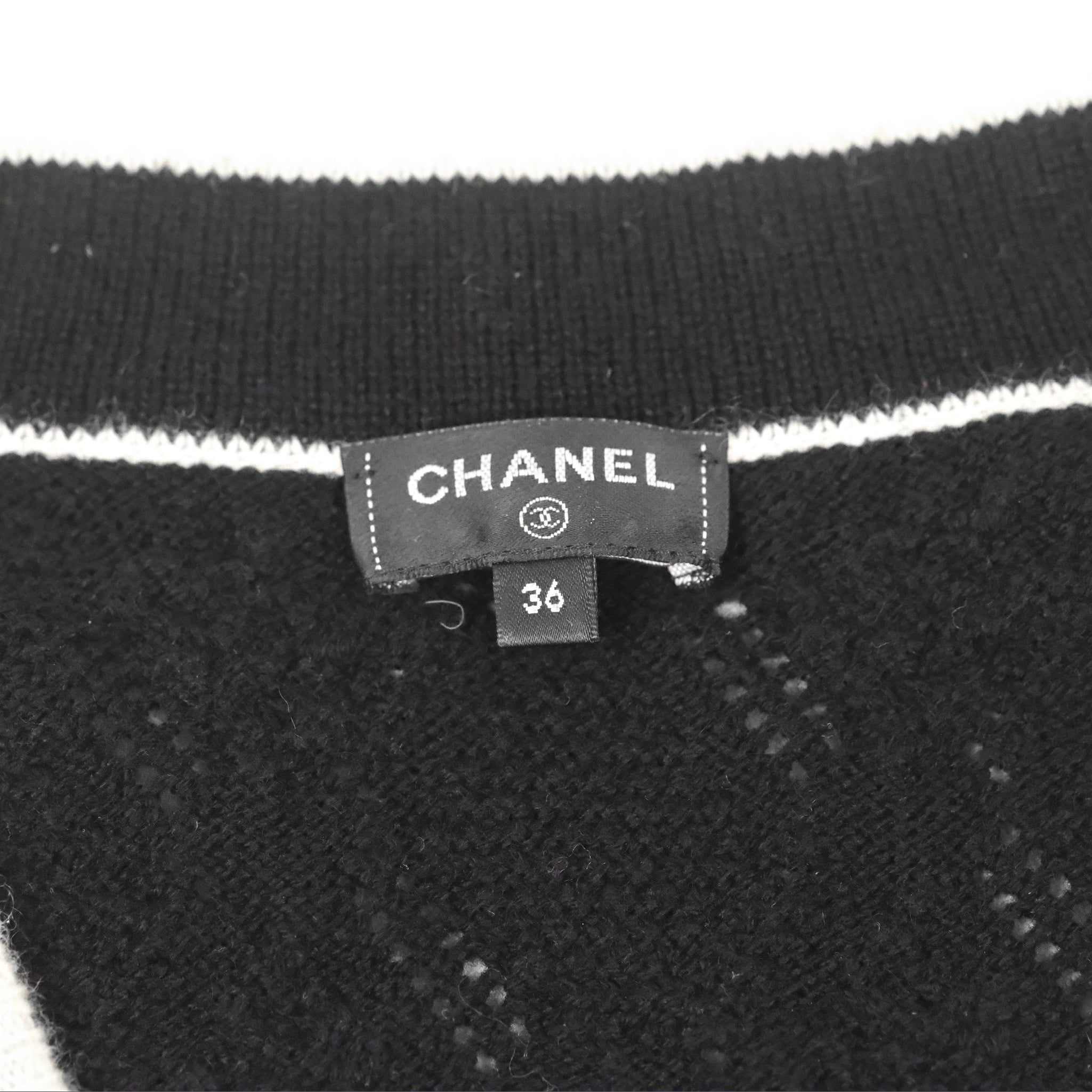 Chanel Black & White Cashmere Cardigan Women's Sweater 22C Collection | Luxury Knitwear for Fall & Winter | Perfect for Office, Dinner Dates & Holiday Parties