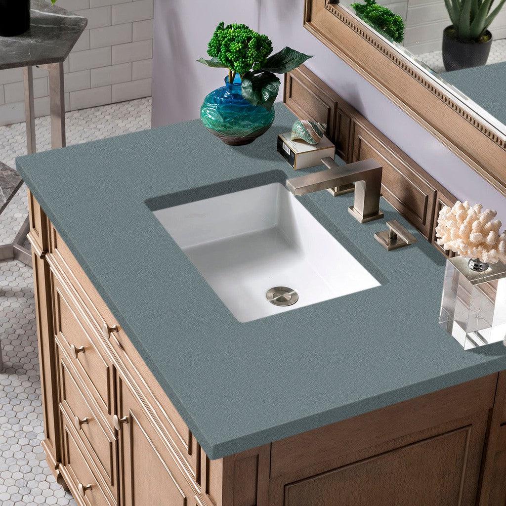 James Martin Vanities Bristol Collection 36 Inch Single Bathroom Vanity in Whitewashed Walnut with Countertop Options - Perfect for Modern Bathroom Renovations and Home Upgrades