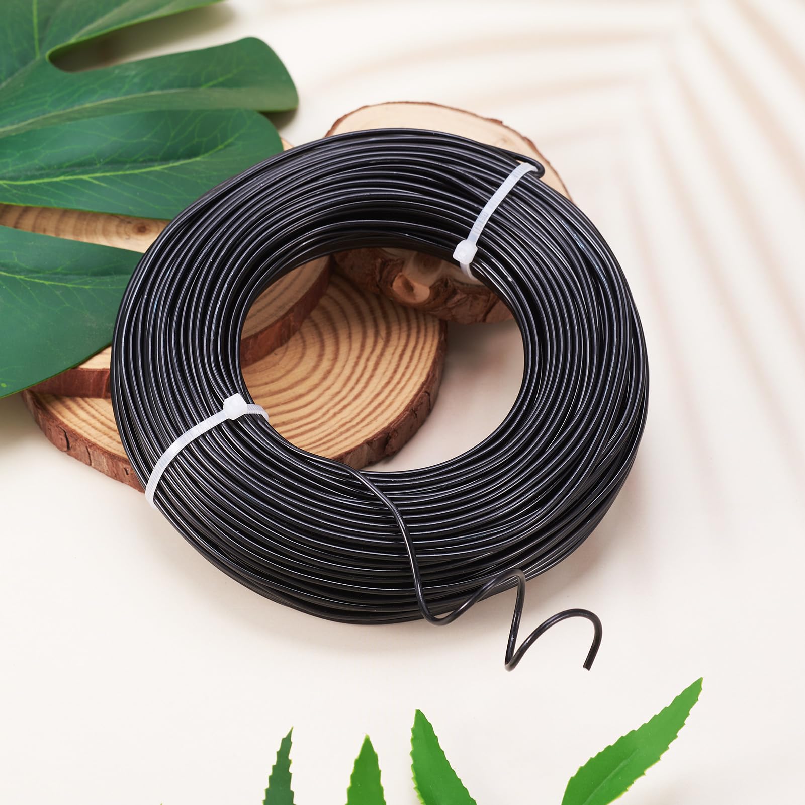 12 Gauge Black Aluminum Craft Wire - 180 Feet Bendable Jewelry Making Wire for Beading, DIY Metal Crafts | Perfect for Necklaces, Bracelets & Home Decor Projects