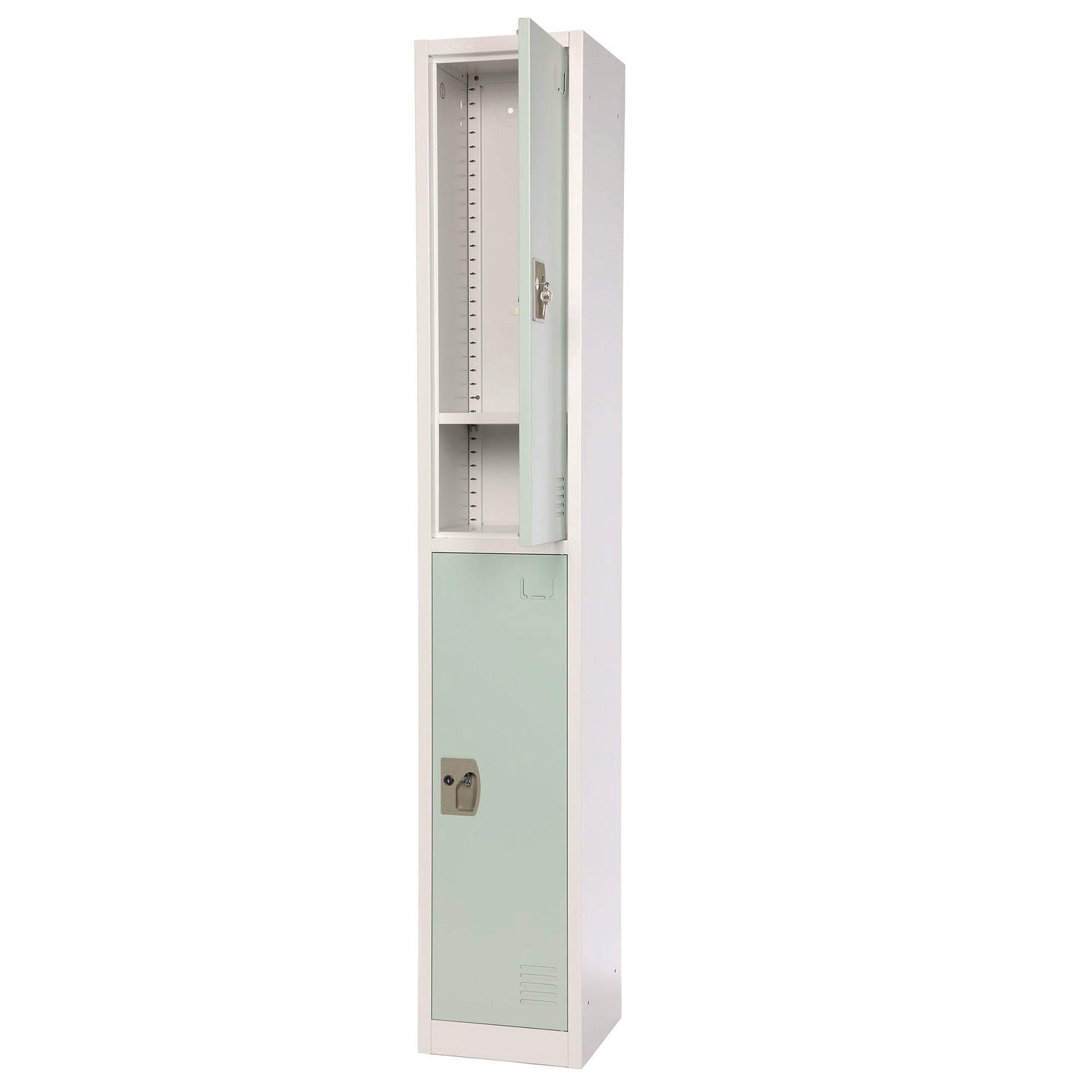 AdirOffice Steel Storage Locker - 2 Compartment Metal Locker Cabinet, 12
