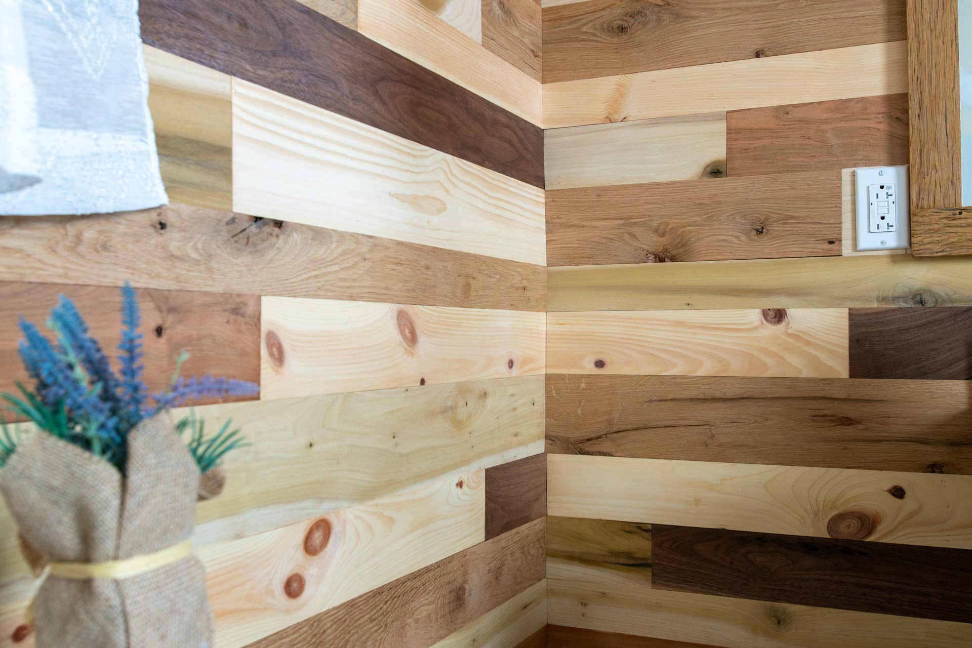 Premium Vintage Harvest Artisan Wood Wall Planks – Natural Walnut, Cherry, White Oak, Mineral Poplar & Ash Wood Panels for DIY Accent Walls (10.2 Sq Ft) – Perfect for Home Decor, Farmhouse Style & Rustic Interior Design