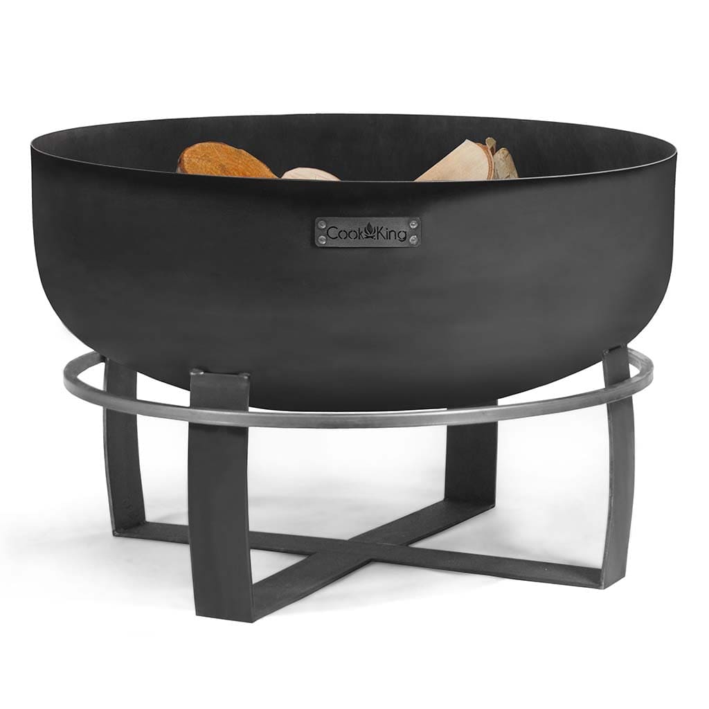 Good Directions Cook King Viking XXL 31.5 Inch Deep Fire Bowl - Large Outdoor Fire Pit for Backyard, Patio & Camping - Perfect for Roasting Marshmallows & Outdoor Gatherings