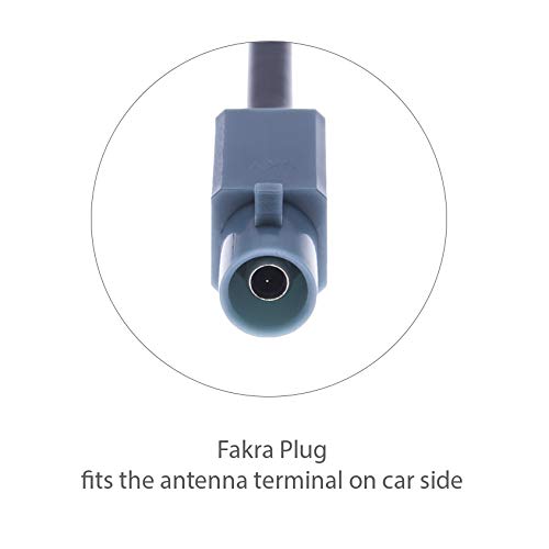 Keple Diversity Radio Antenna Fakra Adapter - Car Stereo Amplified Antenna Connector for Audi A4/S4 2009-2014 | Fakra Male to DIN Male Plug | Enhanced FM/AM Radio Reception for Aftermarket Car Audio Systems