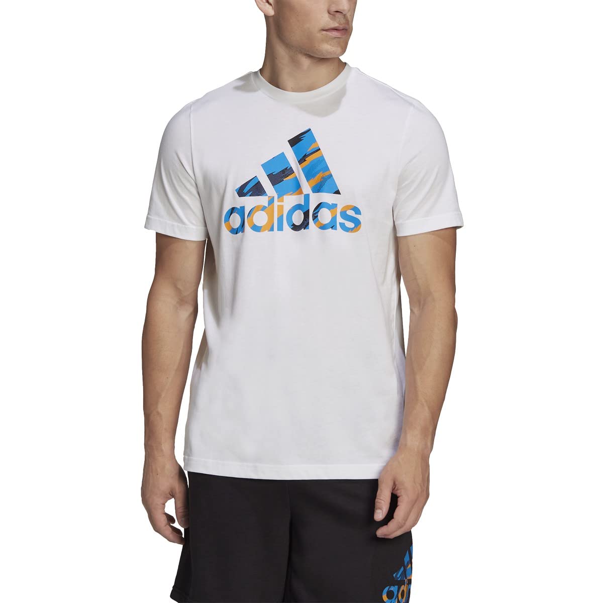 adidas Men's Essentials Tiger Camo T-Shirt - Comfortable Casual Short Sleeve Tee for Gym, Workout & Streetwear | Perfect for Sports, Running & Everyday Wear