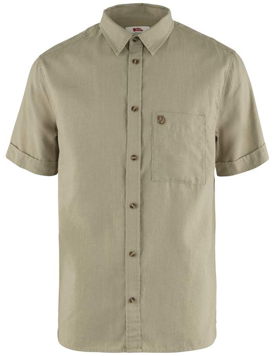 Fjallraven Ovik Men's Travel Shirt - Lightweight Short-Sleeve Button-Up for Outdoor Adventures & Casual Wear