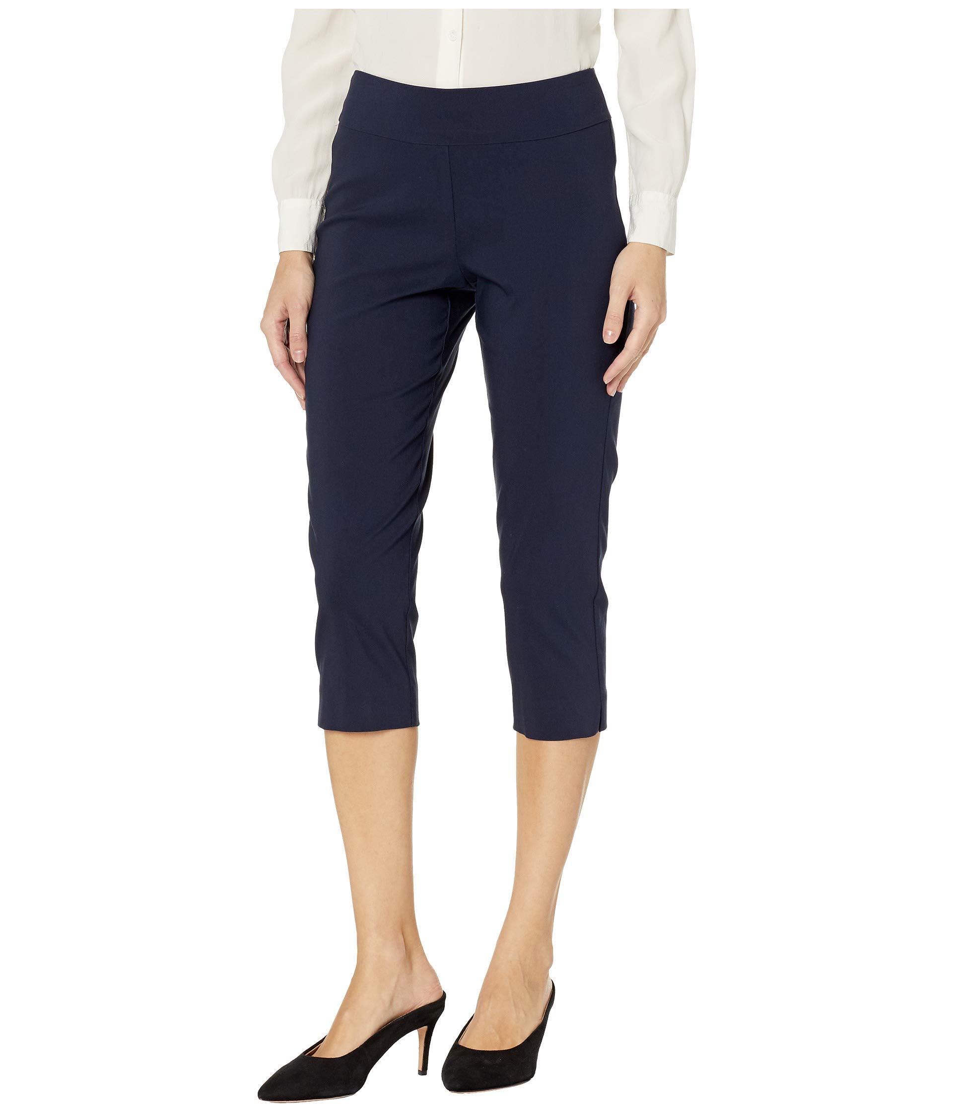 Krazy Larry Women's Stretch Pull-On Capri Pants - Comfortable Casual Workout & Lounge Pants for Yoga, Running, Travel