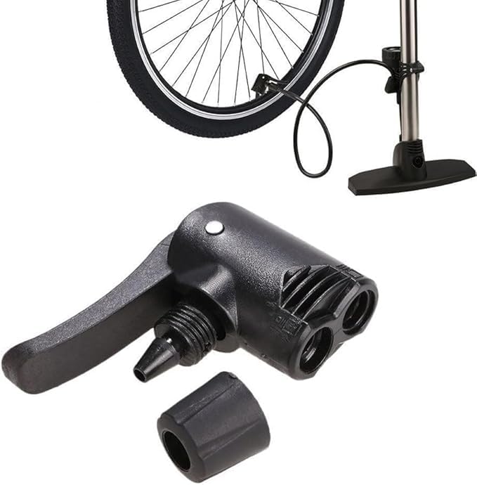 3-in-1 Bike Pump Adapter - Dual Head Valve for Tires & Tubes | Cycling Accessories
