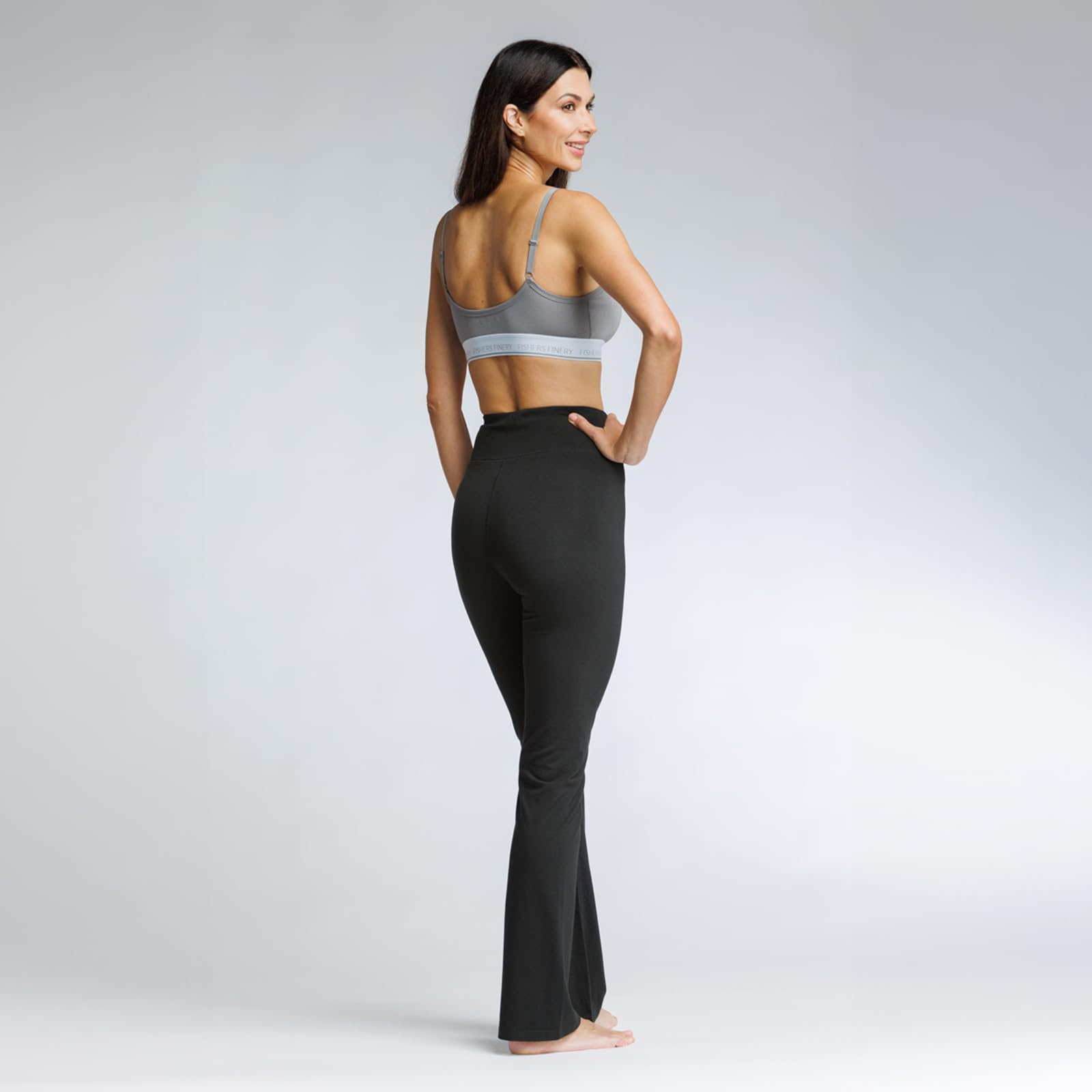 Fishers Finery Women's High Waisted Bootcut Yoga Pants - Eco-Friendly Stretchy Athletic Leggings for Workout, Lounge & Everyday Wear