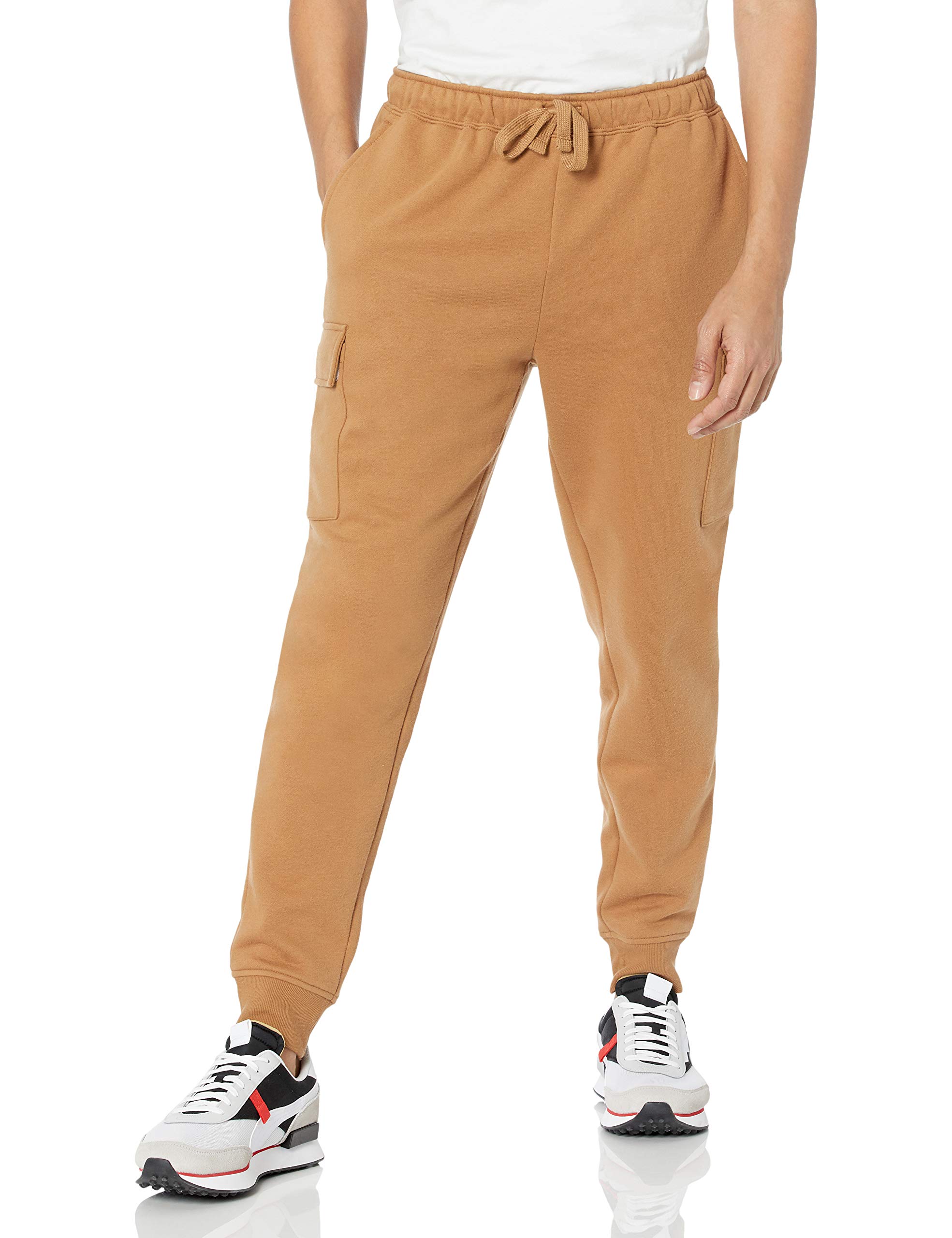 Amazon Essentials Men's Fleece Cargo Jogger Sweatpants - Comfortable Casual Workout Pants for Gym, Lounge & Outdoor Activities