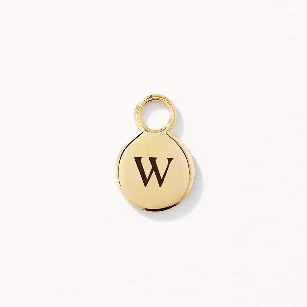 10k Gold Engravable Circle Charm - Personalized Jewelry for Birthdays, Anniversaries & Special Occasions