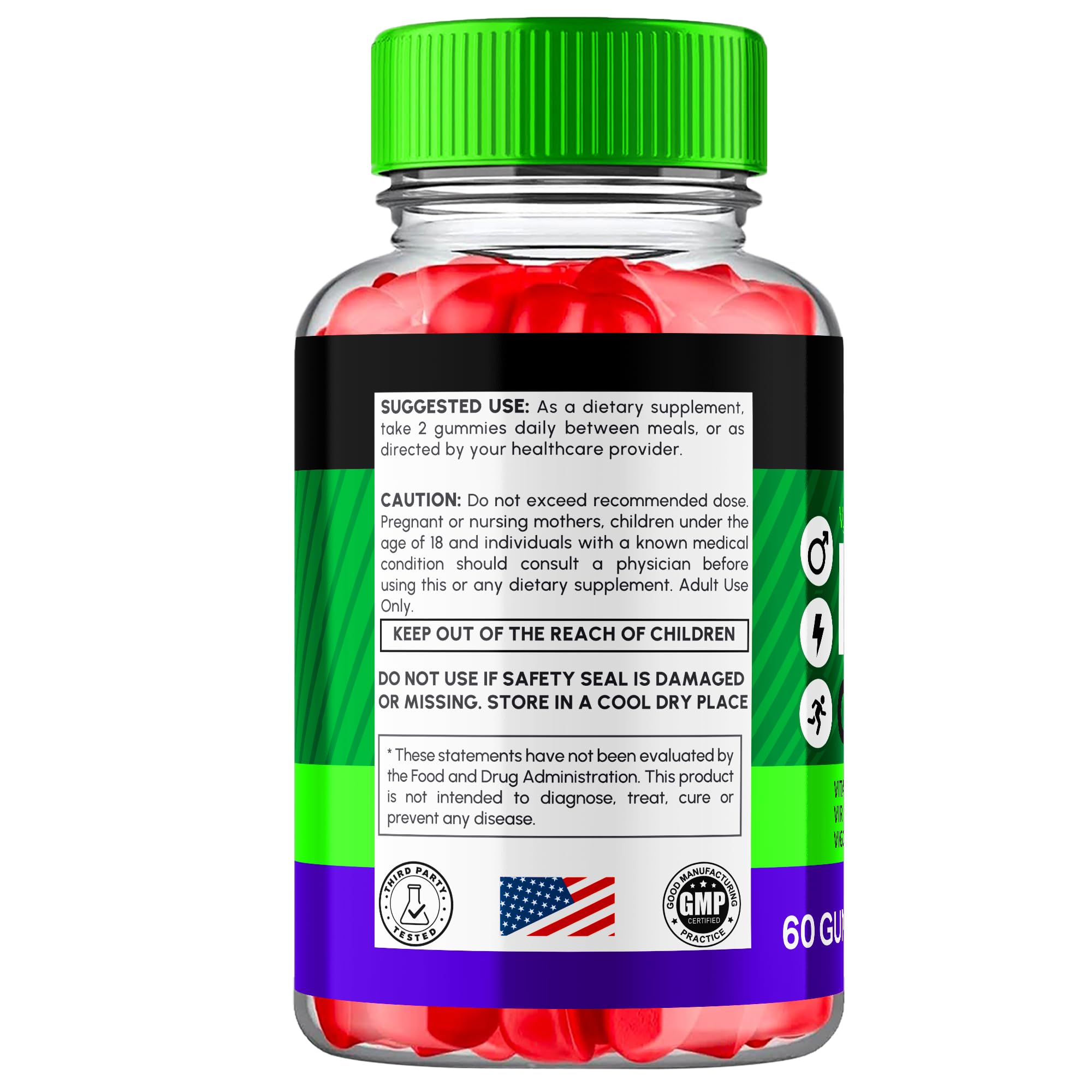 Virilplex XL Gummies for Men - 2 Pack (120 Gummies) | 1000MG Advanced Formula with Natural Ingredients | Male Enhancement Supplement | Supports Energy & Performance | Perfect for Gym, Workout & Daily Vitality