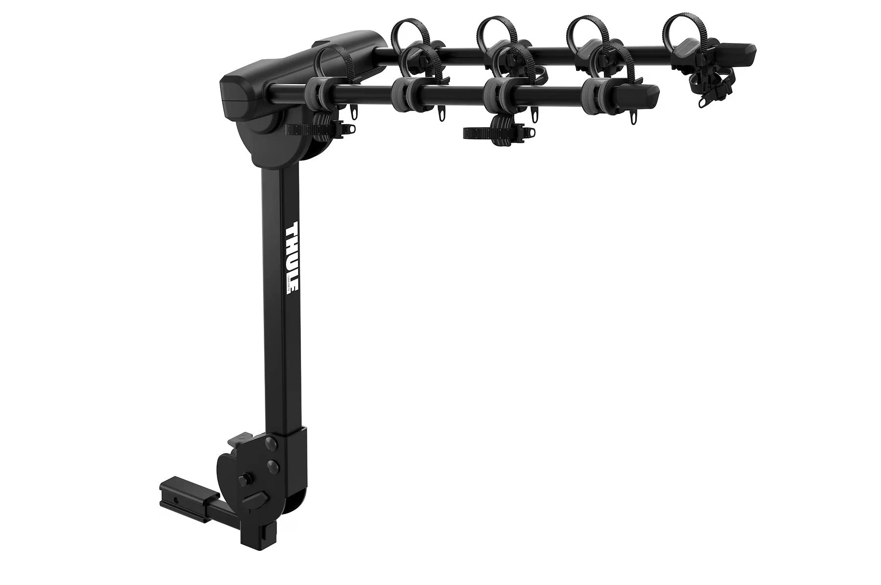 Thule Camber 4 Hitch Bike Rack - 4-Bike Platform Carrier for Cars, SUVs & Trucks | Heavy Duty Black Bike Rack for Mountain, Road & Electric Bikes | Perfect for Road Trips, Camping & Outdoor Adventures
