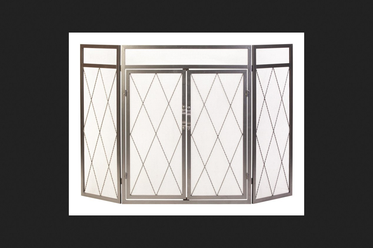 PANACEA 15195 3-Panel Wrought Iron Gothic Room Divider Screen - Perfect for Home Decor, Office Partition & Gothic Style Interior Design