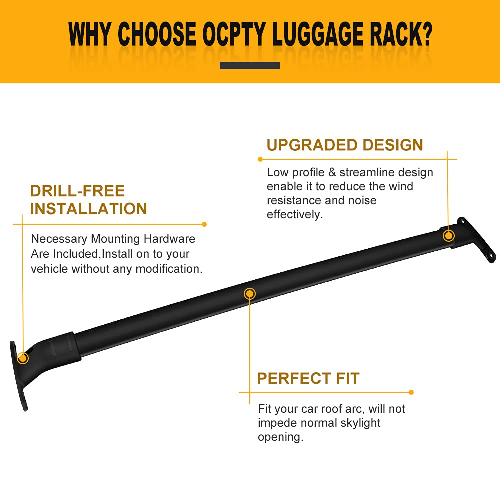 OCPTY Universal Roof Rack Cross Bars - Compatible with Ford Expedition & Lincoln Navigator 2018-2022 Models - Heavy Duty Cargo Carrier for Luggage, Kayak, Canoe, Bike, Snowboard, Ski - Perfect for Road Trips, Camping & Outdoor Adventures