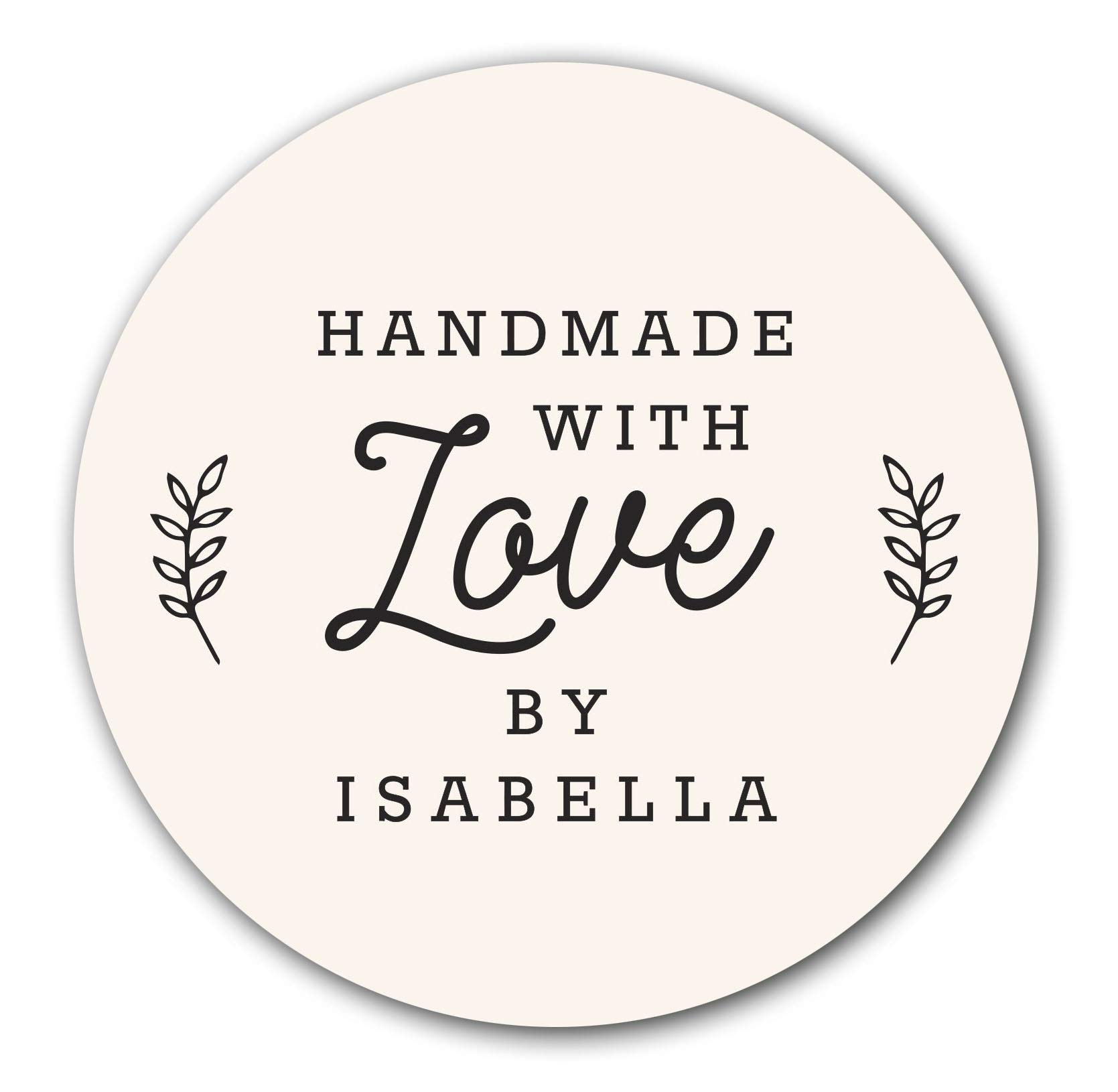 Custom Handmade with Love Stickers - Unique Gift Labels for Baked Goods, Party Favors & DIY Crafts | Perfect for Packaging, Scrapbooking & Personalized Gifts