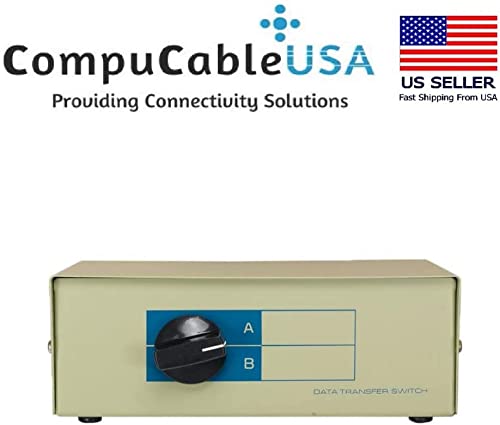 2-Port DB15 Female D-Sub Switch Box - High-Speed VGA KVM Switcher for Dual Monitor Setup | Perfect for Gaming, Office & Home Theater Systems