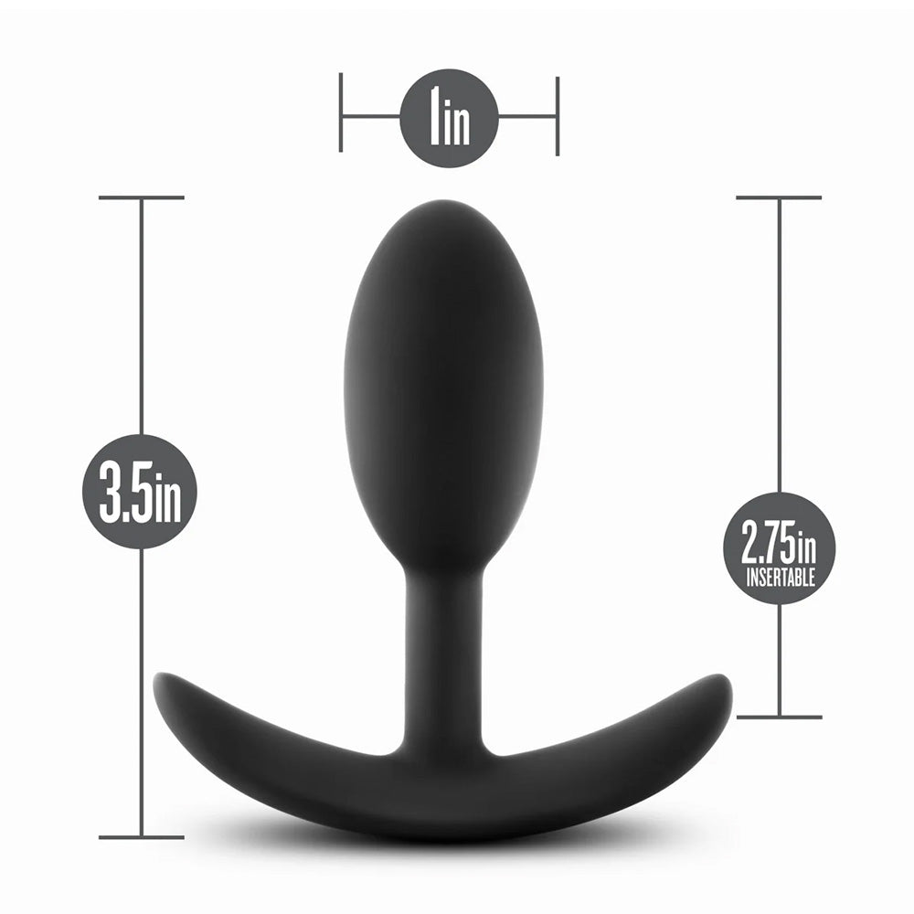 Anal Adventures Vibra Slim Platinum Silicone Butt Plug - Small Size, Body-Safe & Waterproof - Perfect for Beginners, Couples Play & Sensual Exploration