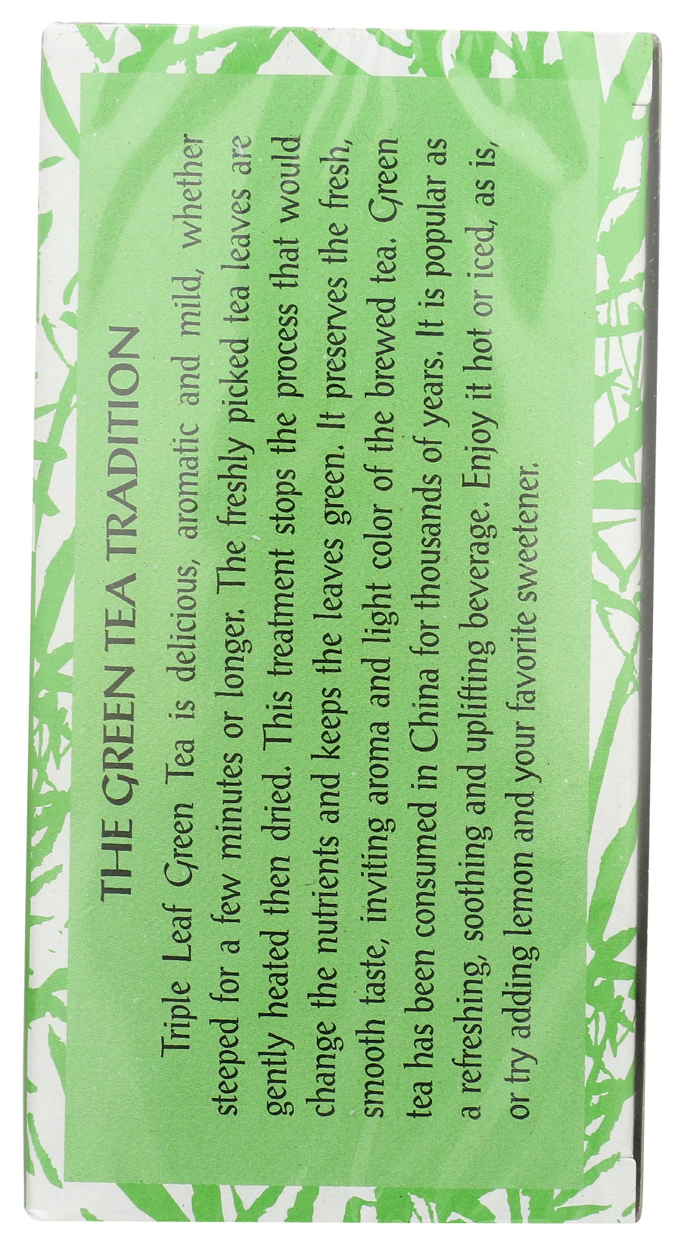 Triple Leaf Green Premium Tea Bags - 20 Count | Organic Herbal Tea for Relaxation & Detox | Perfect for Morning Boost or Evening Wind Down