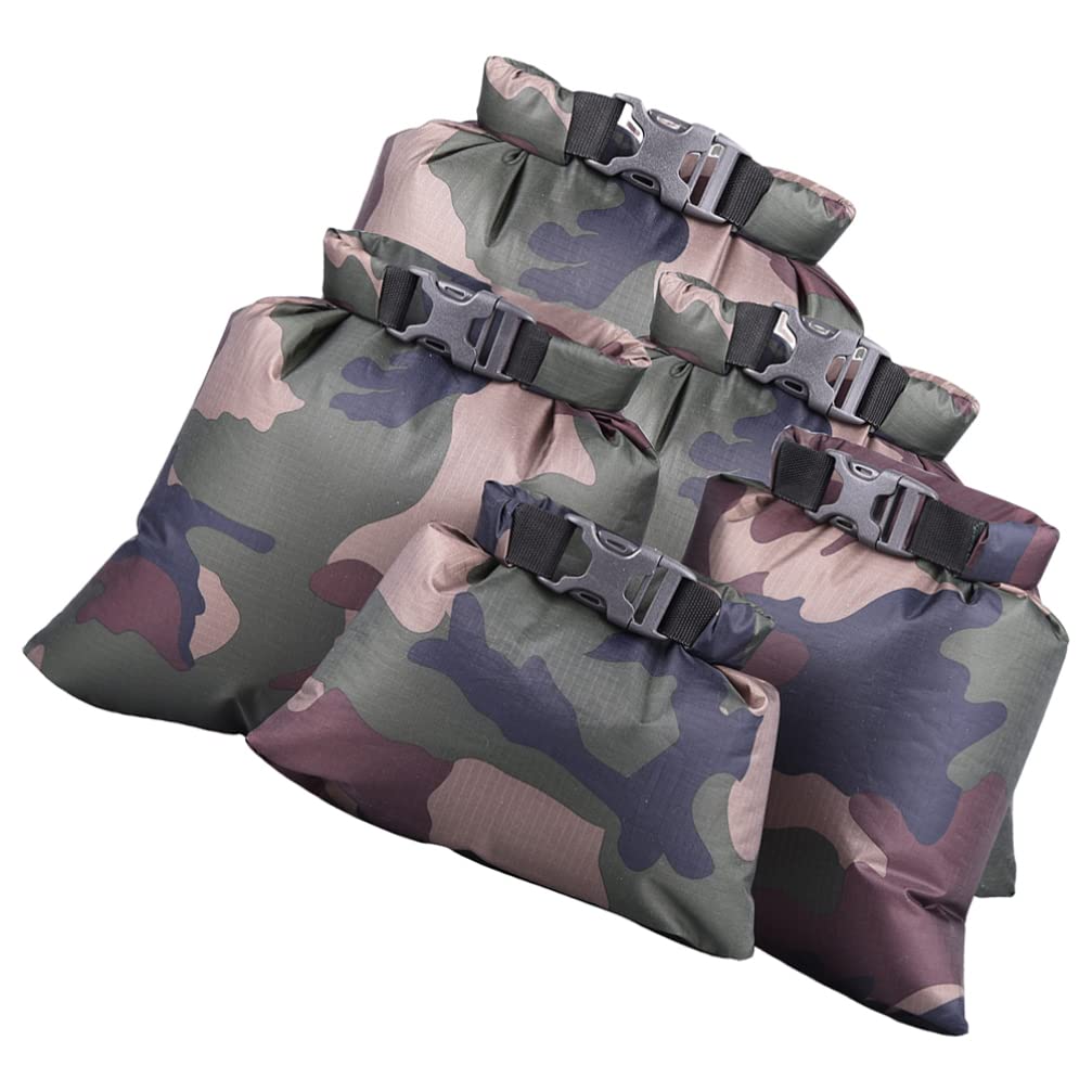 **Gatuida Waterproof Dry Sacks Set - 5Pcs Lightweight Roll Top Dry Bags for Outdoor, Gym, Travel & Backpacking - Ideal for Hiking, Camping, Kayaking & Beach Trips**