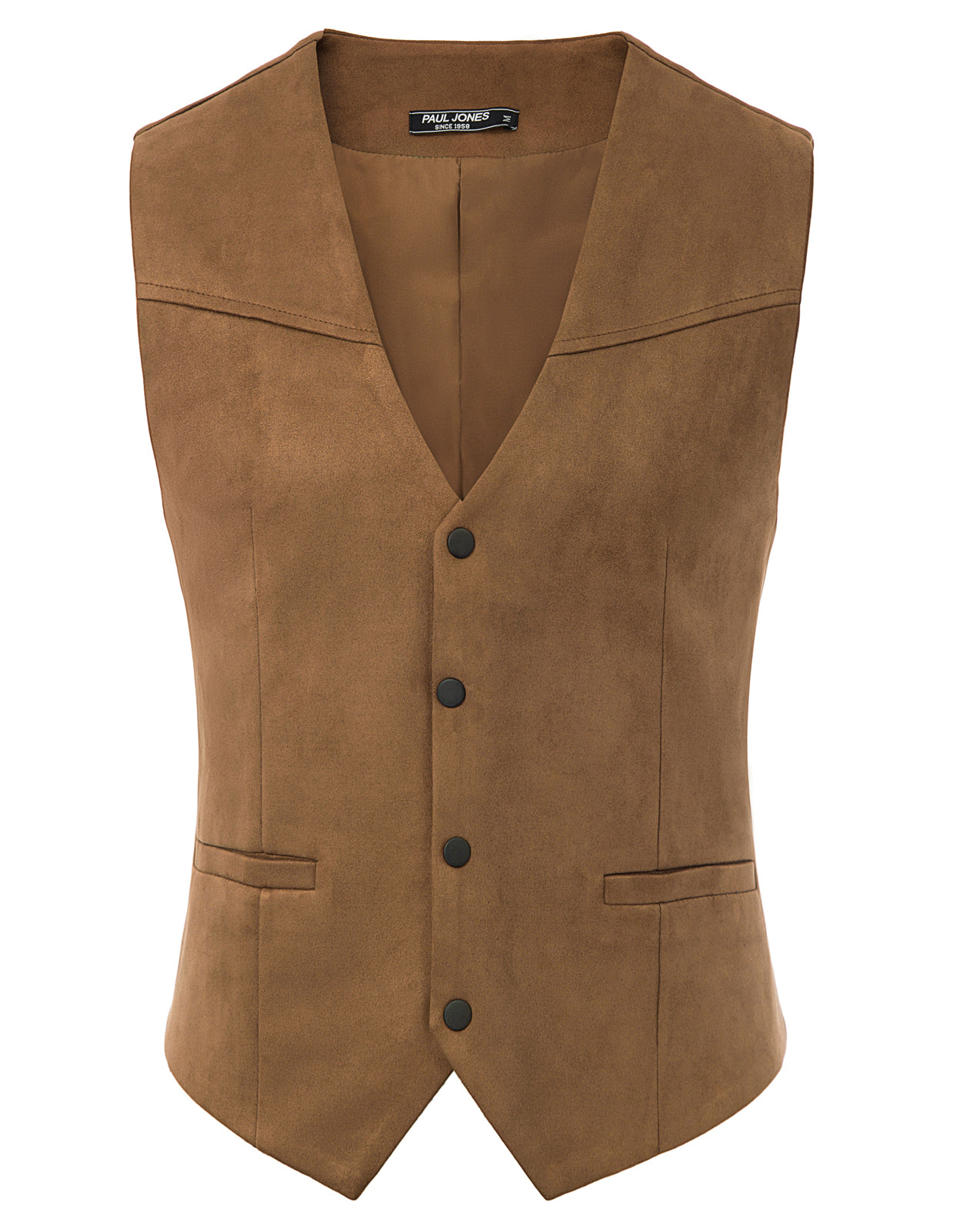 Men's Suede Leather Vest - Western Cowboy Waistcoat for Casual Wear & Outdoor Events - Perfect for Rodeo, Weddings, and Country Style Outfits