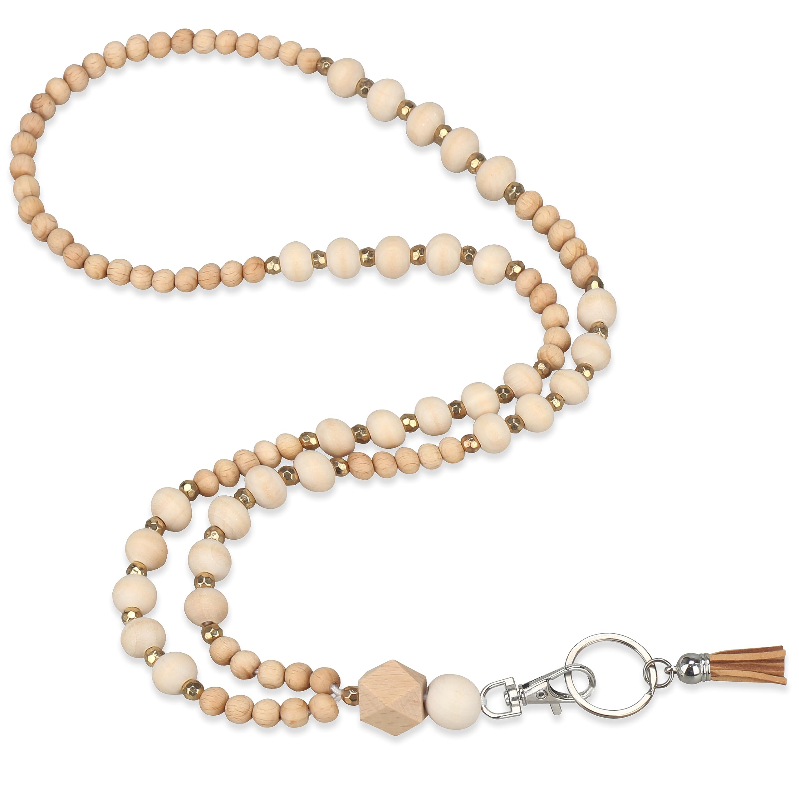 Cute Beaded Lanyards for Women - Teacher ID Badge & Key Holder - USA Made for School & Office Use