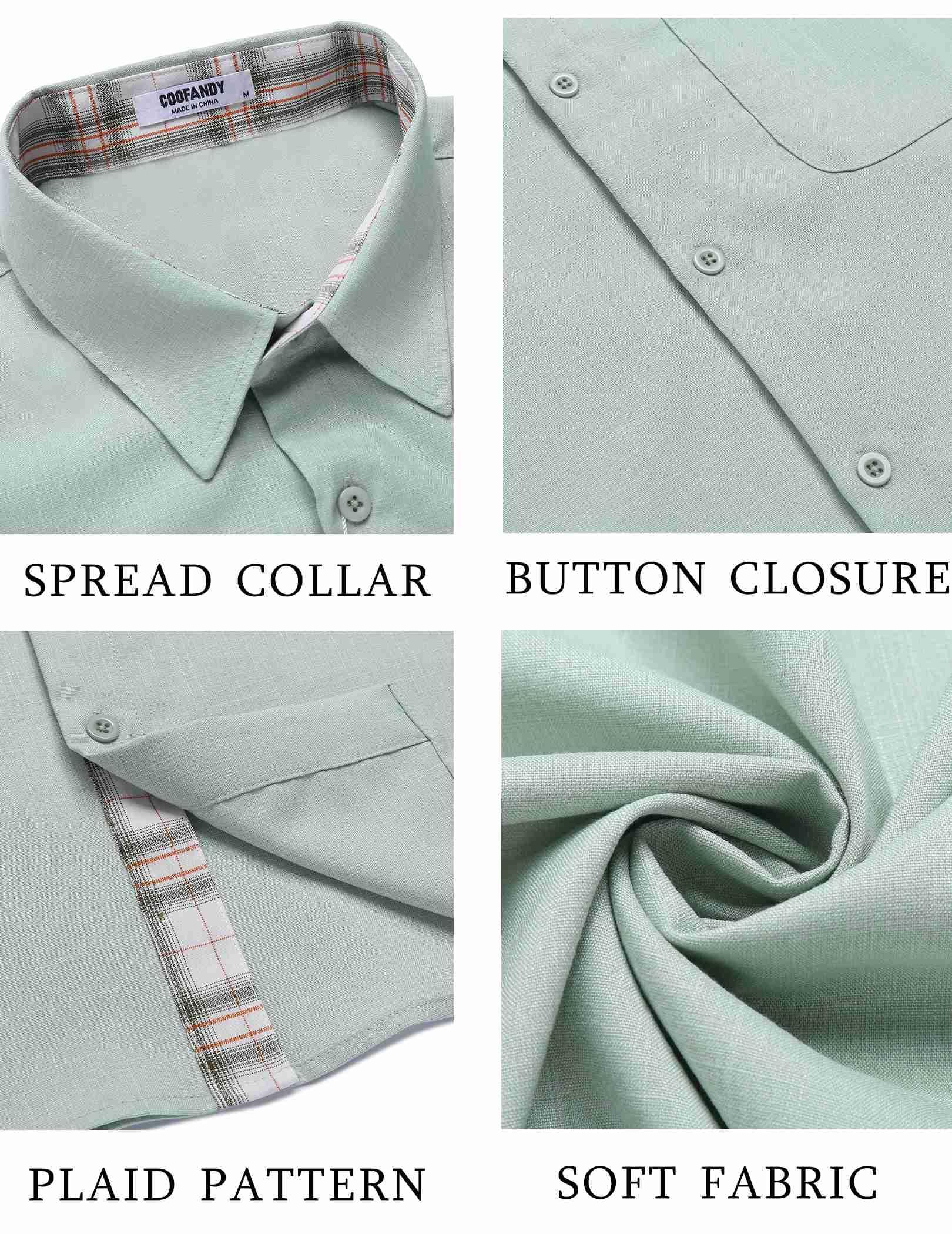 COOFANDY Men's Short Sleeve Casual Shirt for Summer & Beach