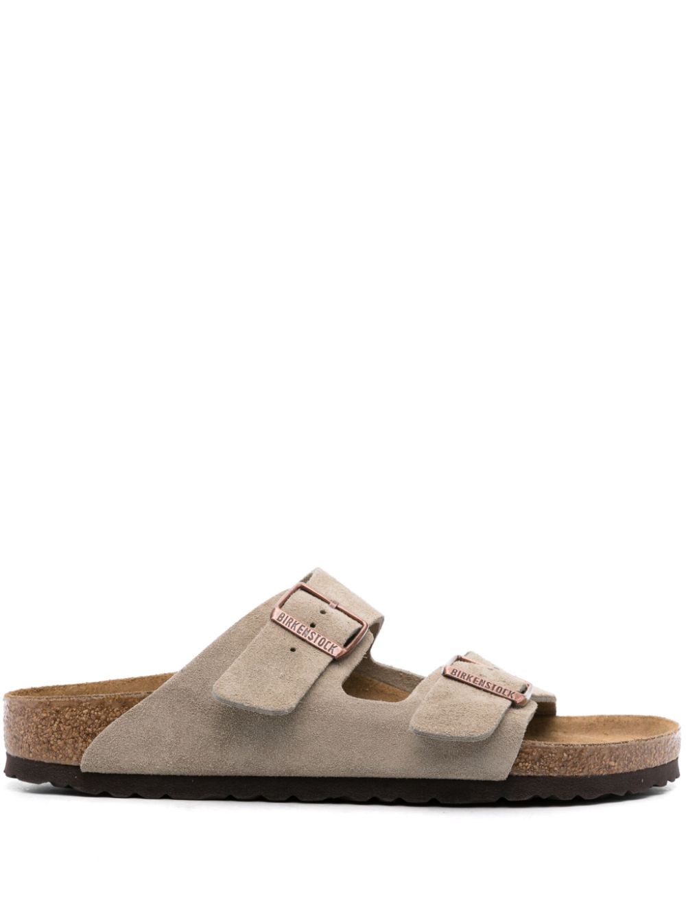 Birkenstock Arizona Soft Footbed Sandals for Women - Comfortable Cork Leather Slides in Dove Grey | Perfect for Casual Wear, Travel & Summer Outfits
