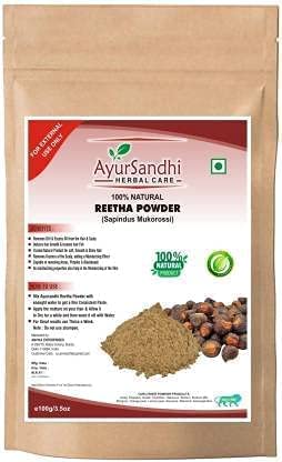 Organic ZANTO Reetha Powder - 100g | Natural Hair Cleanser & Scalp Treatment for Shine & Growth | Perfect for DIY Shampoo, Hair Masks & Ayurvedic Care