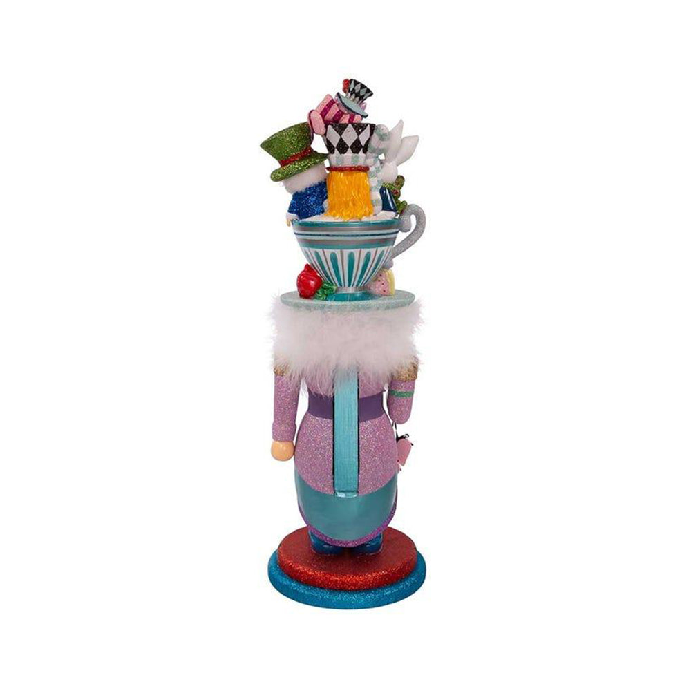 24 Hollywood Nutcracker Alice in Wonderland Teacup Party Hat Nutcracker Collectible - Kurt Adler Christmas Decor for Holiday Parties & Disney Themed Events