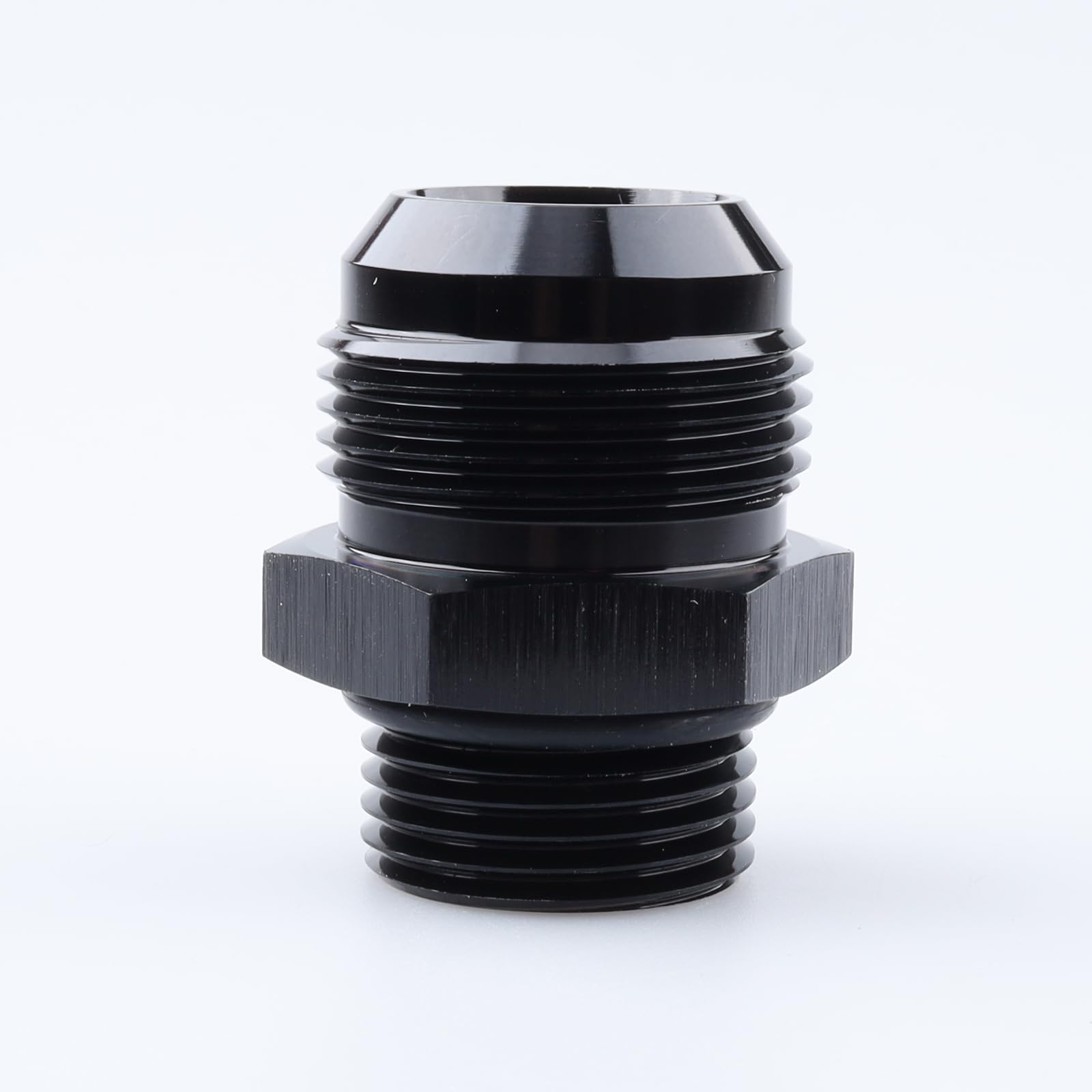 -16 AN to -12 AN ORB Fitting Adapter, Aluminum Male Adapter Fitting, Black AN to ORB Conversion Fitting - Perfect for Fuel, Oil & Hydraulic Systems in Automotive & Racing Applications