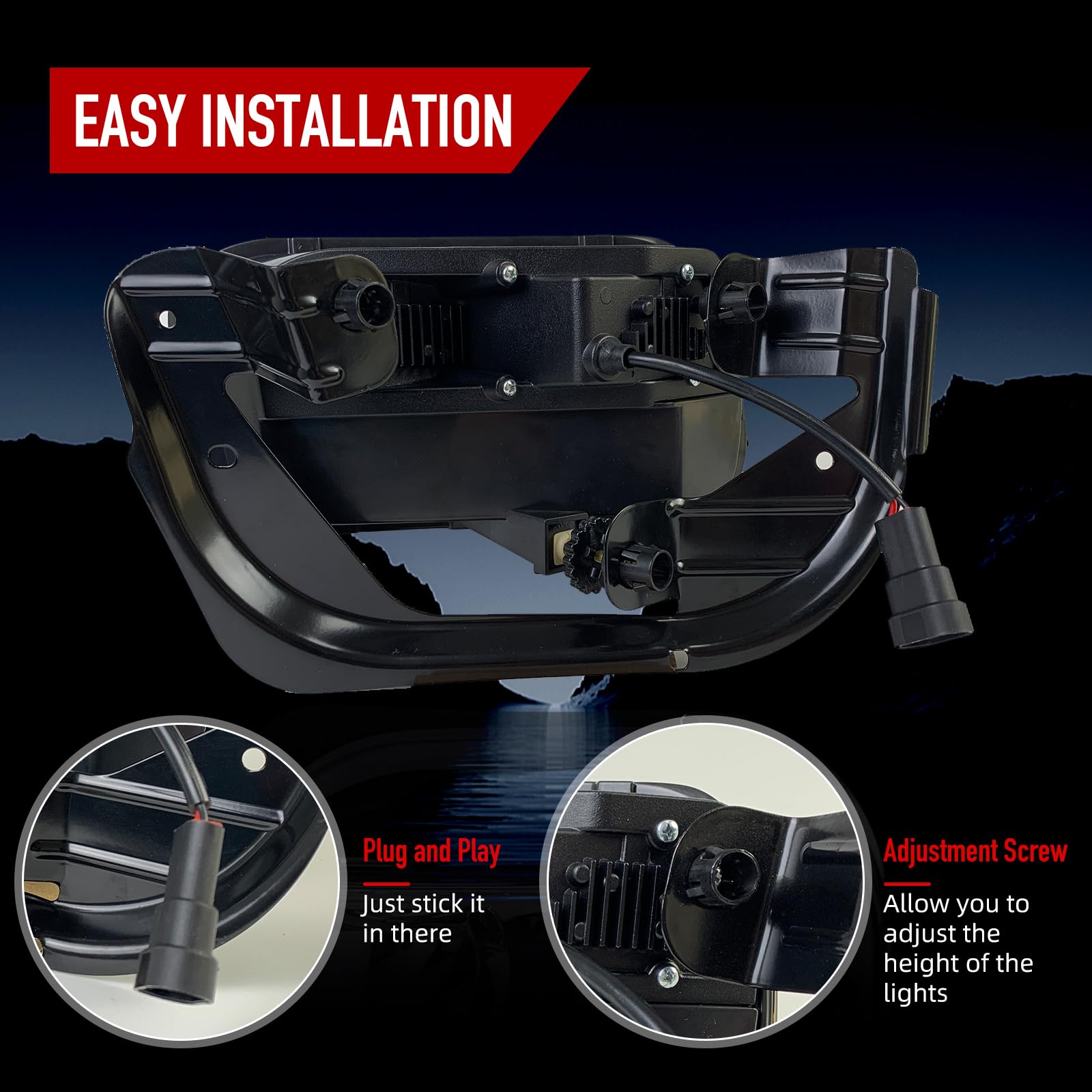 2009-2012 Dodge Ram 1500 & 2010-2018 Ram 2500/3500 LED Fog Lights - Clear Lens Bumper Lamps (1 Pair) - Perfect for Night Driving & Off-Road Adventures