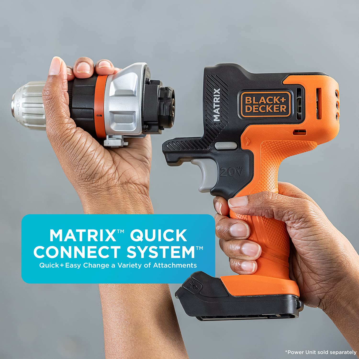 BLACK+DECKER 20V MAX Cordless Drill Driver with Router Attachment - Matrix System (BDCDMT120C & BDCMTR) | Power Tool Kit for DIY Home Improvement, Woodworking & Construction Projects