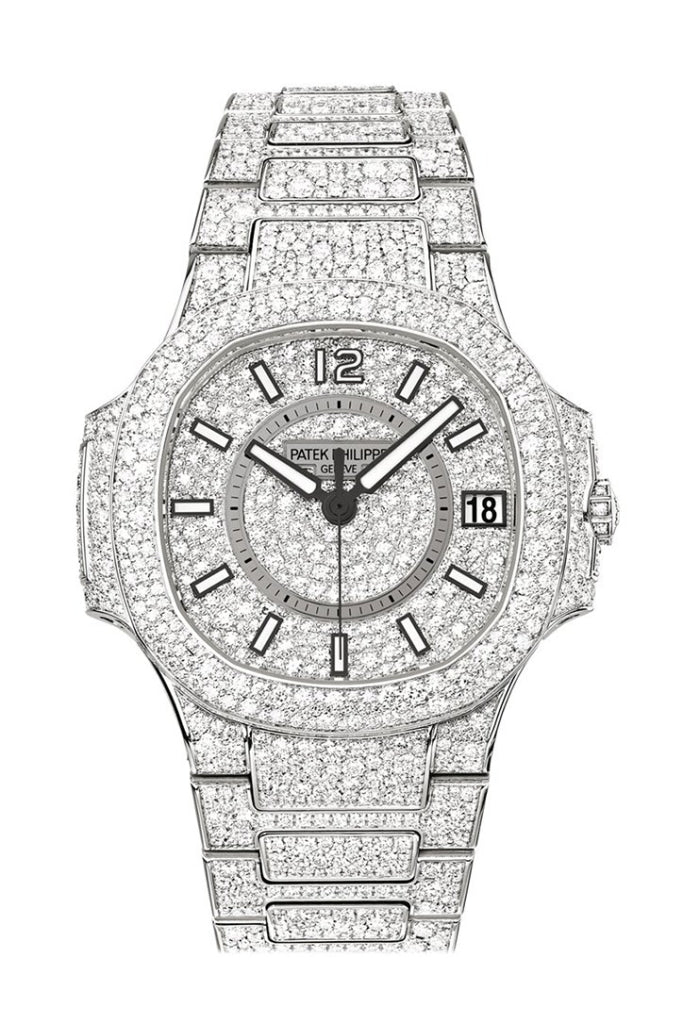 Patek Philippe Nautilus 34mm White Gold Ladies Watch 7021/1G 001 - Luxury Swiss Timepiece for Women, Elegant Dress Watch for Formal Events & Special Occasions