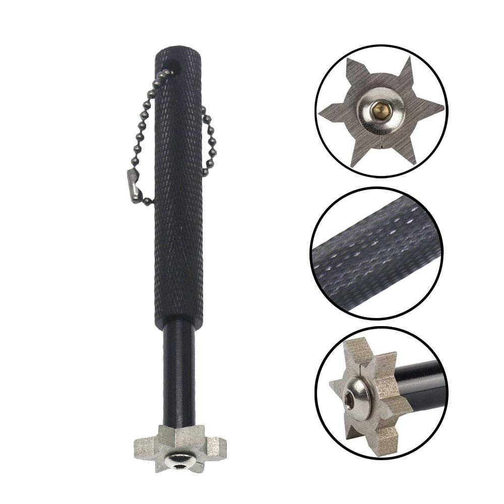 Premium Golf Groove Sharpener Tool with 6 Replaceable Cutters - Perfect for Iron Sets & Wedge Clubs | Restore Spin & Control on Greens | Ideal for Golf Course Maintenance & Practice Sessions