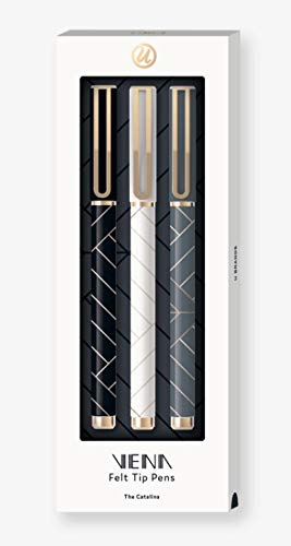 Vena Porous Point Pens - 3 Pack for Sketching & Calligraphy
