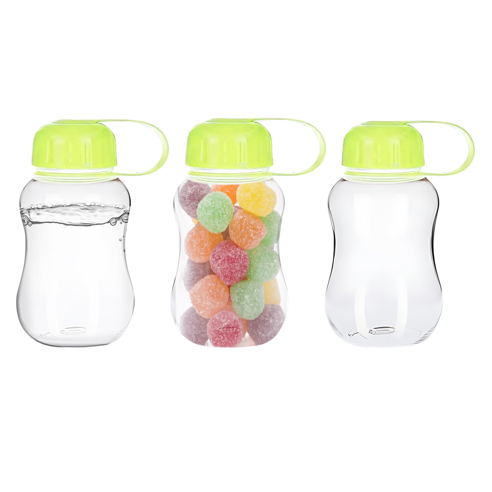 Cailiya 3-Pack Sports Water Bottle with Rope, Portable Plastic Cup & Mini Hand Mug - Ideal for Outdoor Hiking, Camping, Travel, Gym, and Daily Hydration - Leakproof & Lightweight Design for Active Lifestyles