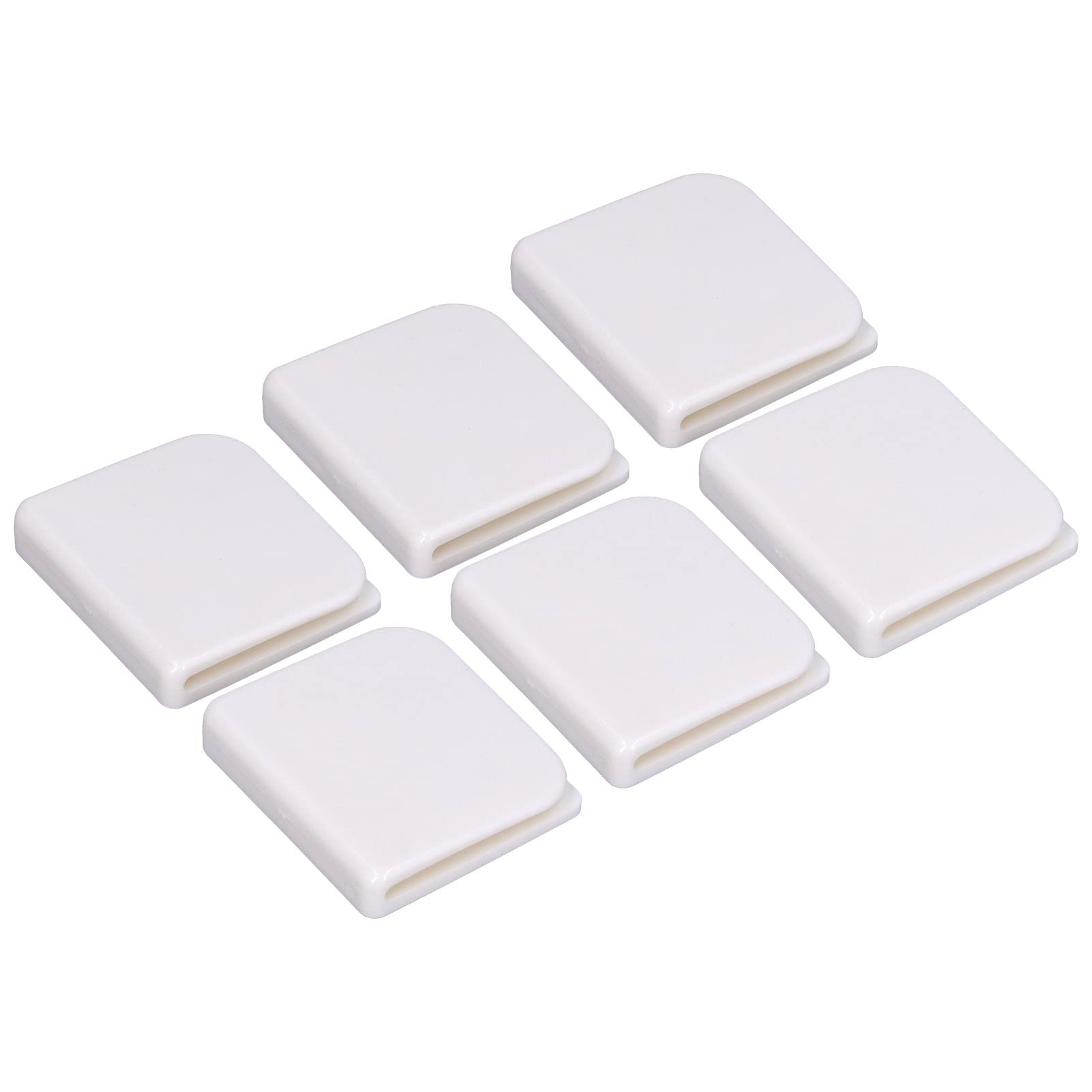 Durable Self-Adhesive Shower Clips Set of 6 - Windproof Bathroom & Kitchen Organizer for Curtains, Towels & Linens - Perfect for Home, Dorm, RV & Travel Use