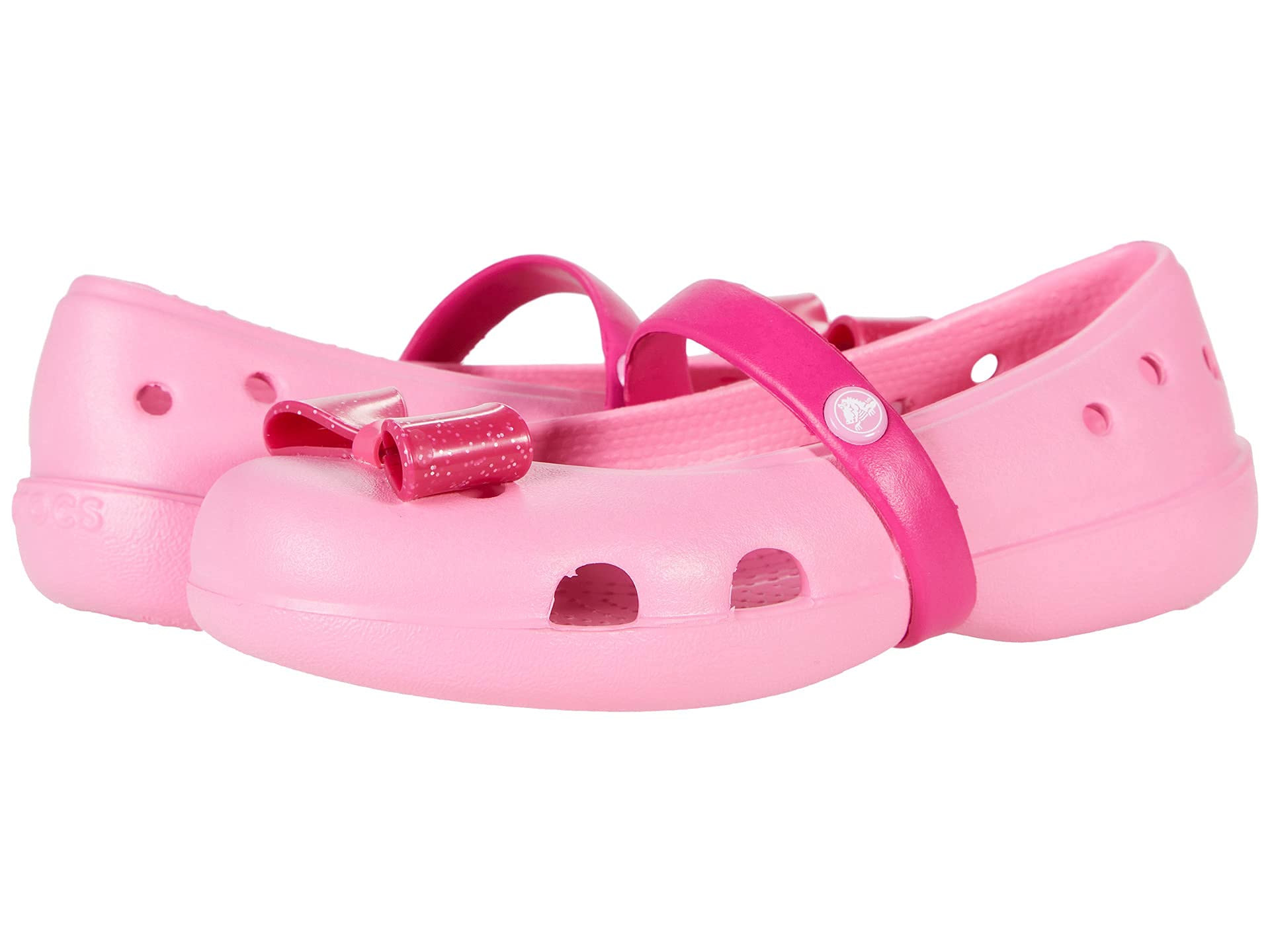 Crocs Girls' Keeley Embellished Ballet Flats for Toddlers & Little Kids - Comfortable & Stylish Shoes for School, Playdates & Everyday Wear